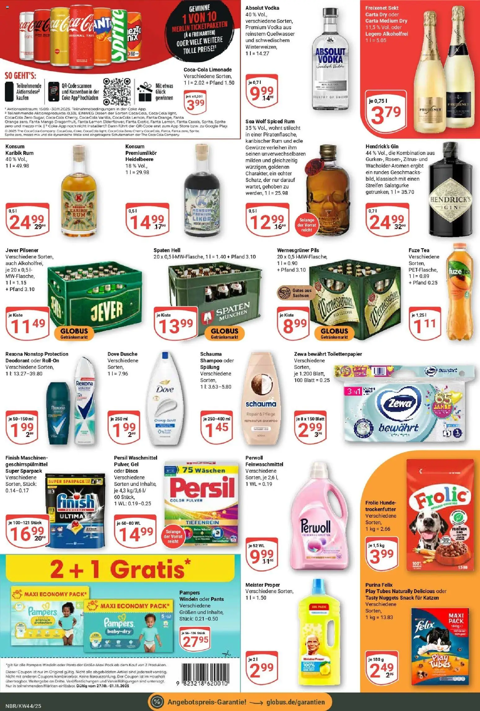 Globus prospekt Neubrandenburg	 – gültig ab 26.10.2025 | Seite: 5 | Produkte: Fanta, Cola, Freixenet, Perwoll