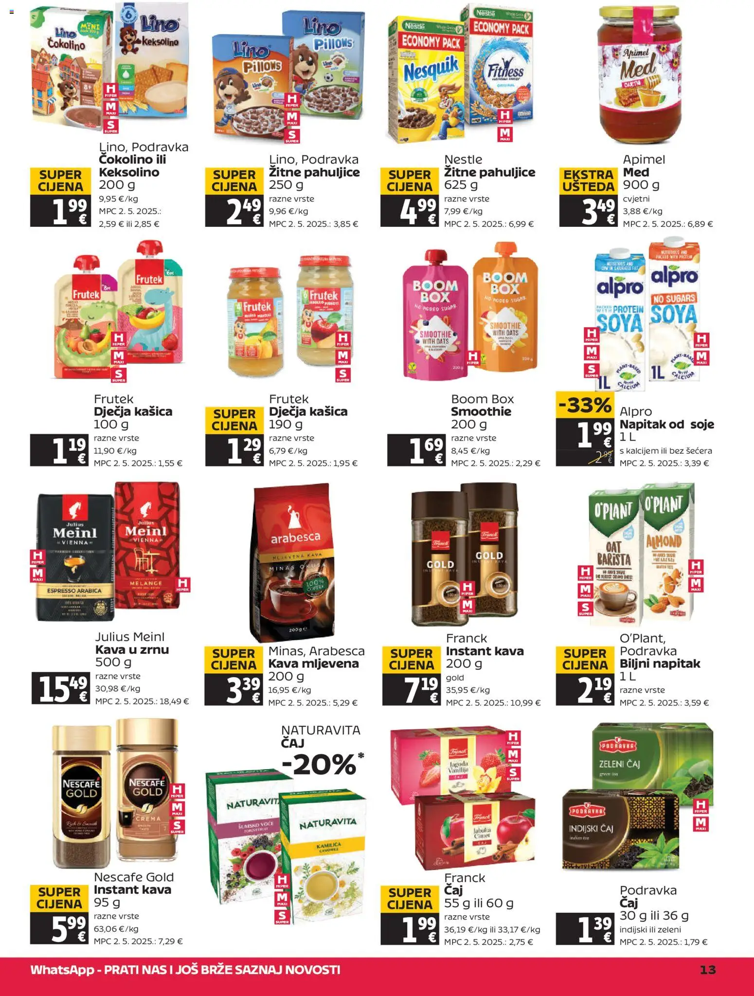 Tommy katalog | vrijedi od 06.11.2025 | Stranica: 13 | Proizvodi: Šumsko voće, Keksolino, Arabesca, Nesquik