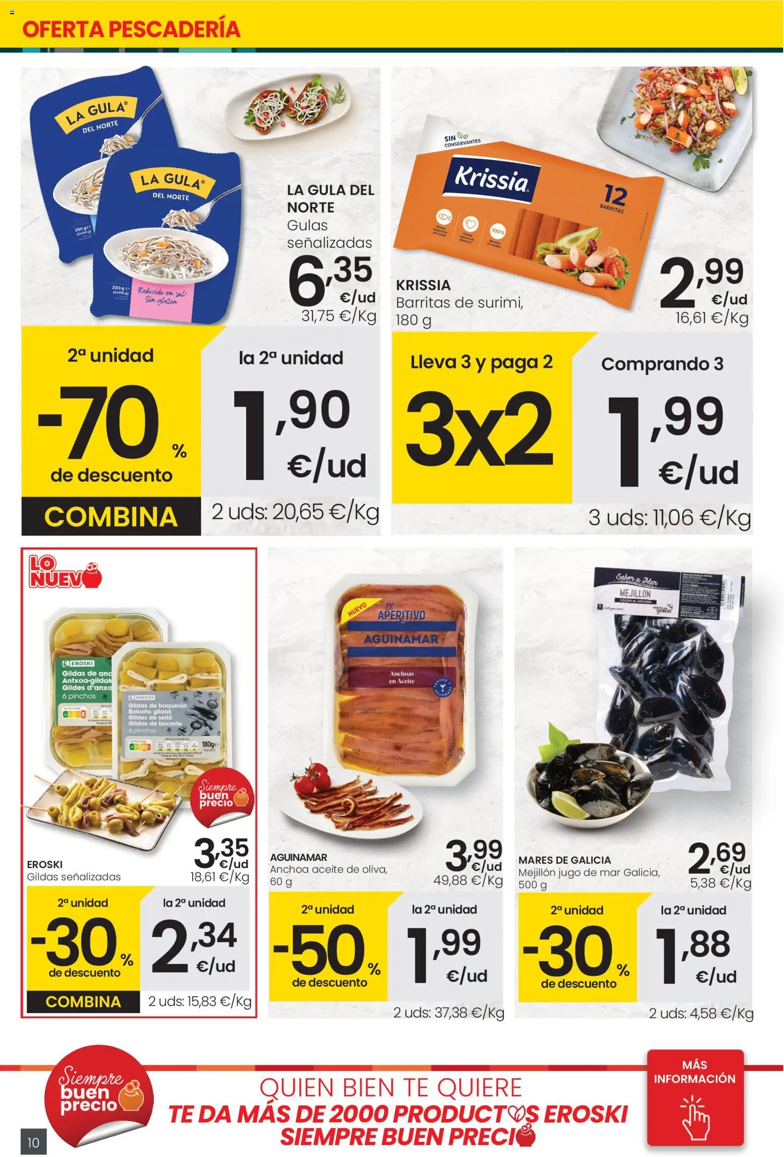 Eroski - Center │ válido desde el 05.01.2026 | Página: 10 | Productos: Aceite, Jugo, Té, Anchoa