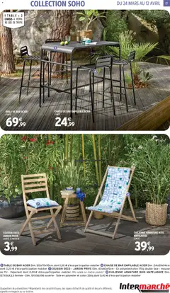Intermarché - Prévisualisation de CHAISE DE BAR EMPILABLE ACIER, Chaise de bar empilable acier Dim: 54x59x94cm dont 0,20 € d'éco-participation mobilier valide à partir de 24.03.2026 | Page: 17