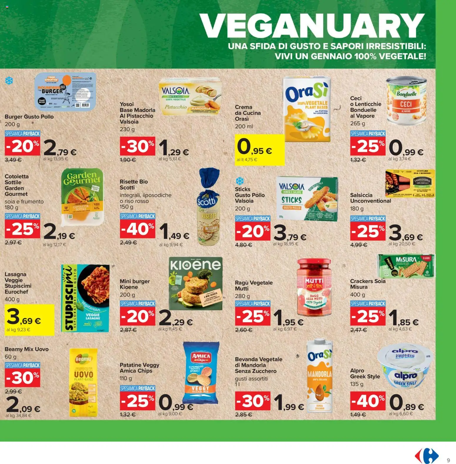 Volantino Carrefour del 15.01.2026 | Pagina: 9 | Prodotti: Ceci, Salsiccia, Lasagna, Mutti