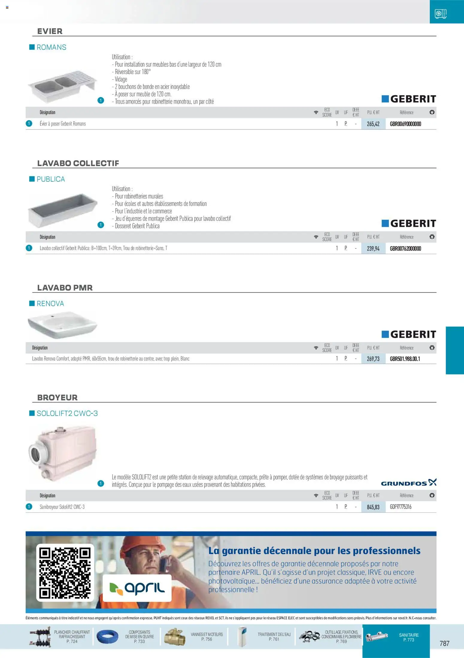 {H1} | Page: 132 | Produits: Meuble, Broyeur, Lavabo