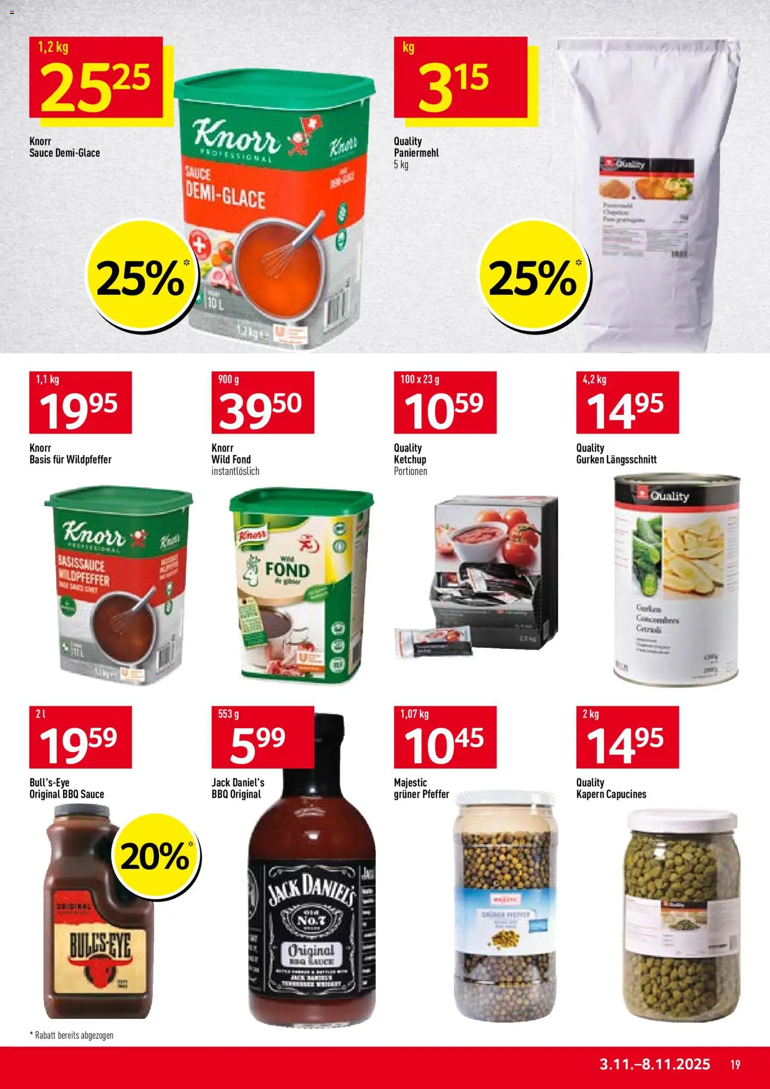 Prodega Aktionen – gültig ab 03.11.2025 | Seite: 19 | Produkte: Ketchup, Gurken, Pfeffer