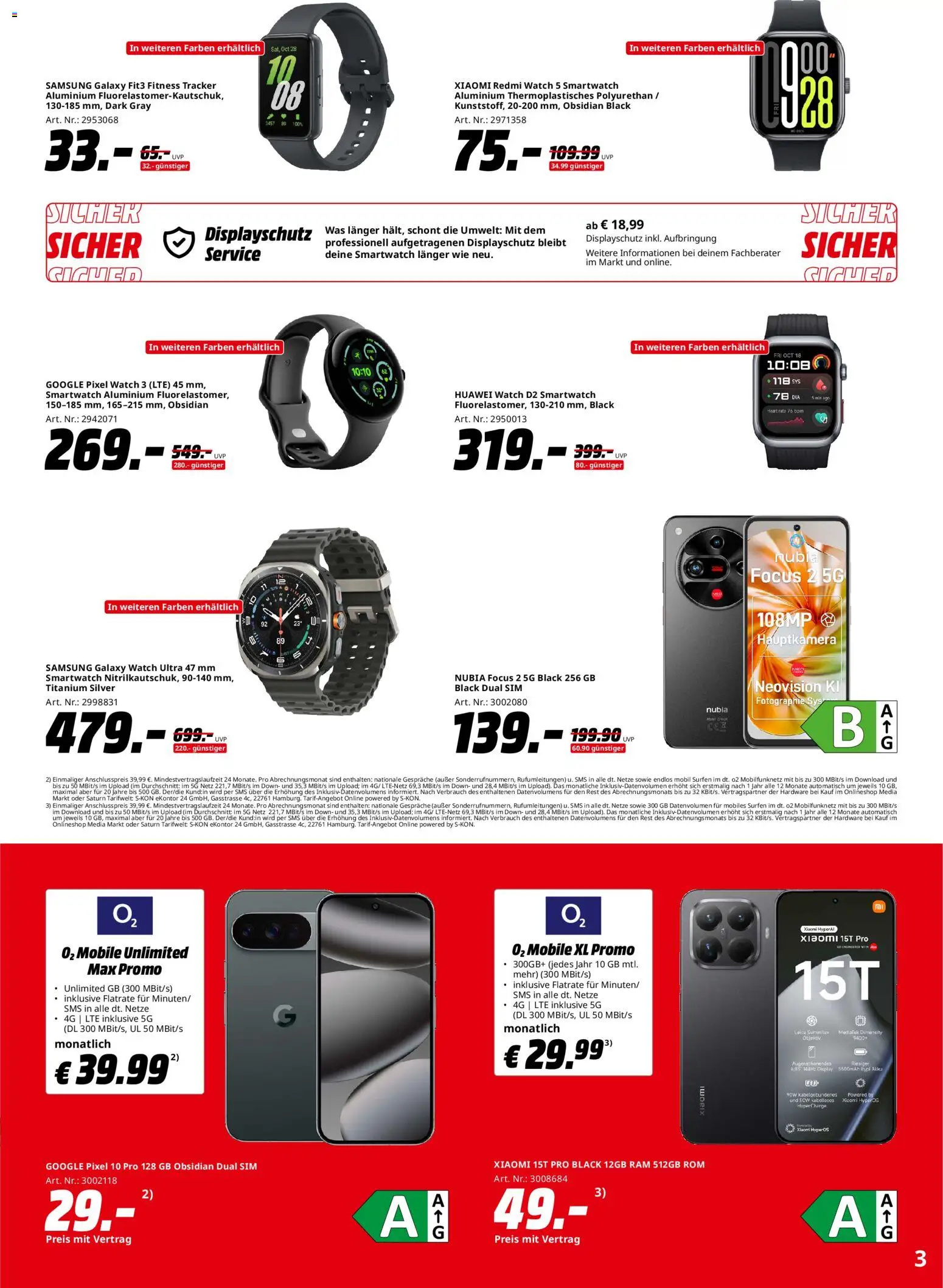 Media Markt - Black Friday  – gültig ab 28.10.2025 | Seite: 3 | Produkte: Xiaomi, Huawei, Smartwatch, Samsung