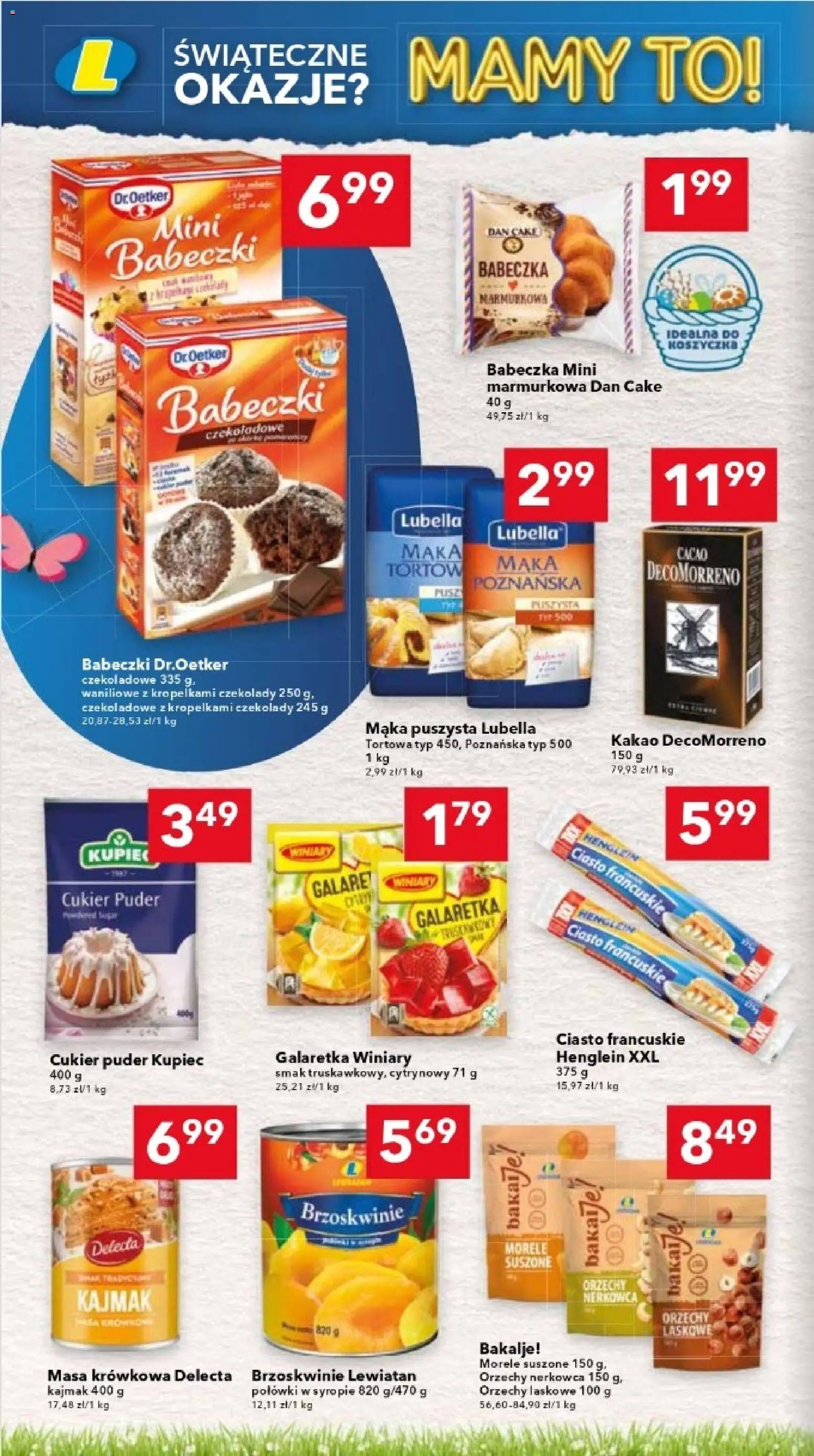 Lewiatan gazetka - Warszawa od 26.03.2026 | Strona: 10 | Produkty: Czekolady, Cukier puder, Kajmak, Brzoskwinie