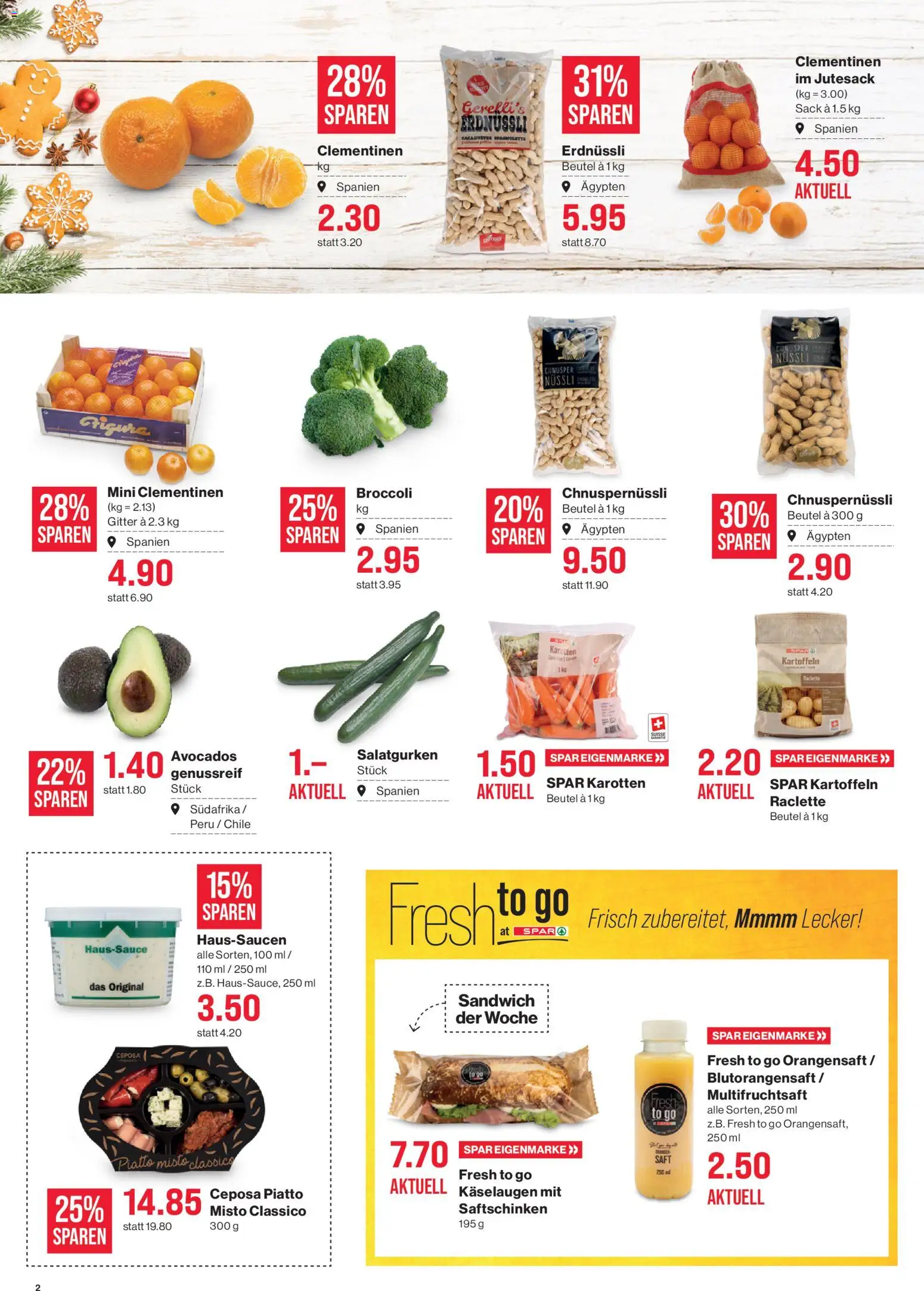 SPAR - Black Friday – gültig ab 27.11.2025 | Seite: 2 | Produkte: Orangensaft, Saft, Kartoffeln, Raclette