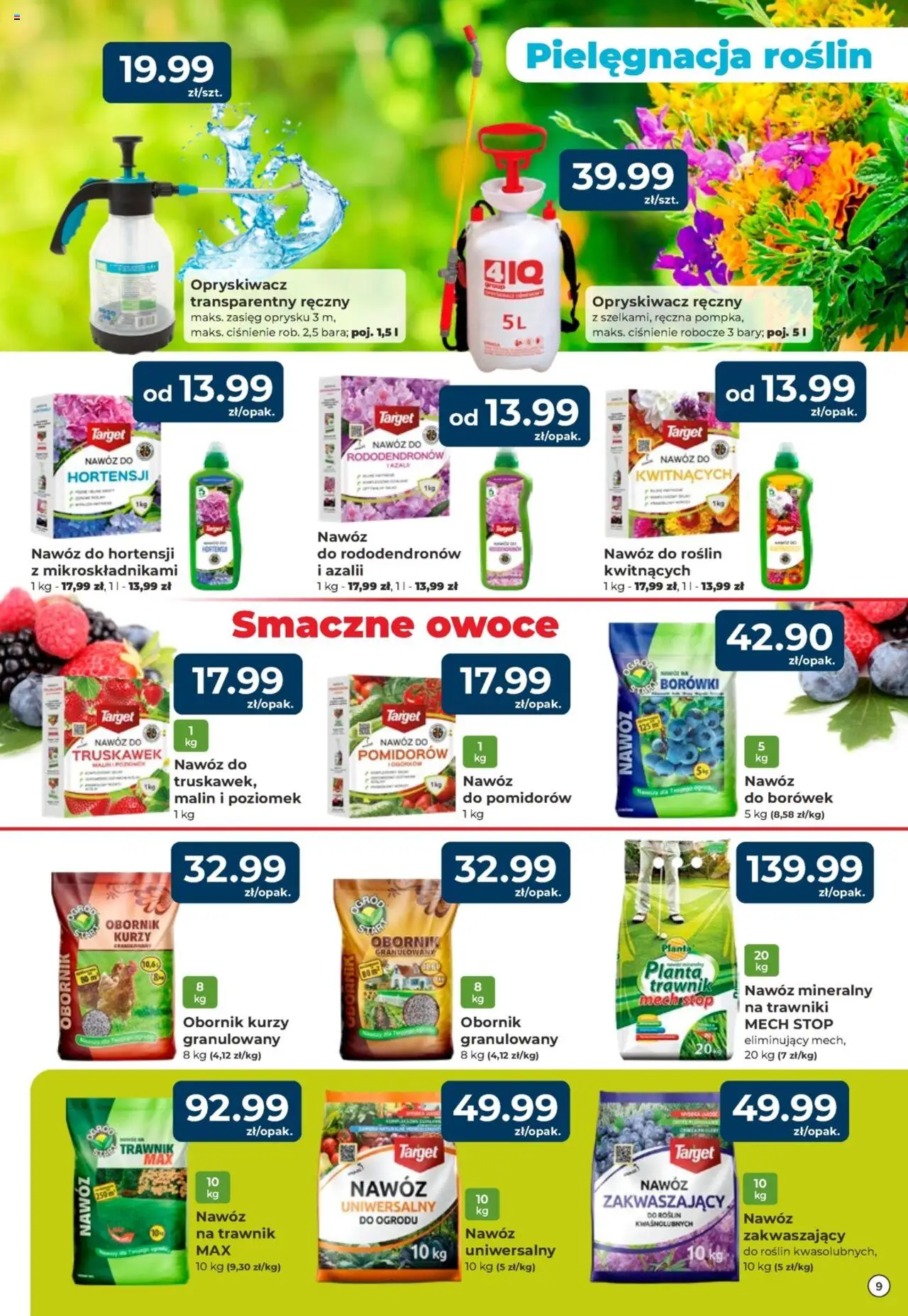 Mrówka Gazetka od 11.04.2025 | Strona: 9 | Produkty: Opryskiwacz, Owoce