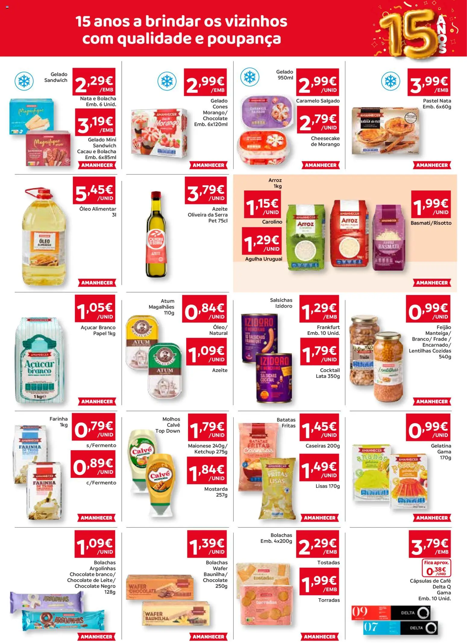 Amanhecer Folheto Madeira │ válido de 23.04.2026 | Página: 3 | Produtos: Gelatina, Gelado, Café, Nata