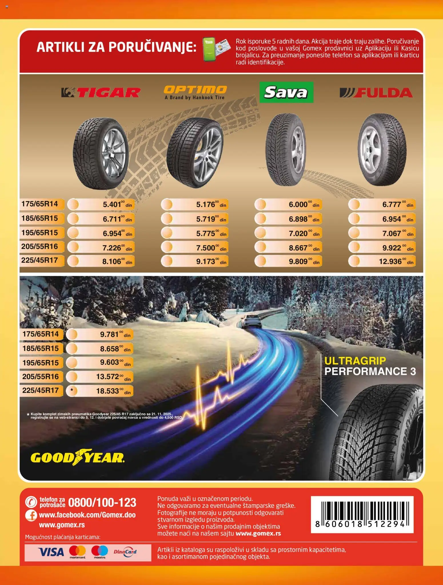 Gomex katalog - važi od 27.10.2025 | Strana: 12 | Proizvode: Telefon