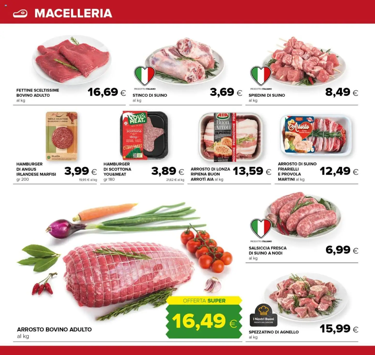 Volantino Oasi del 15.12.2025 | Pagina: 14 | Prodotti: Arrosto, Suino, Agnello, Spiedini