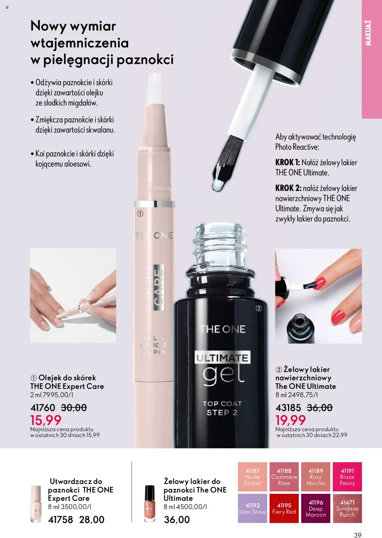 Oriflame Katalog 15 2025 od 22.10.2025 | Strona: 39 | Produkty: Top, Sorbet, Makijaż