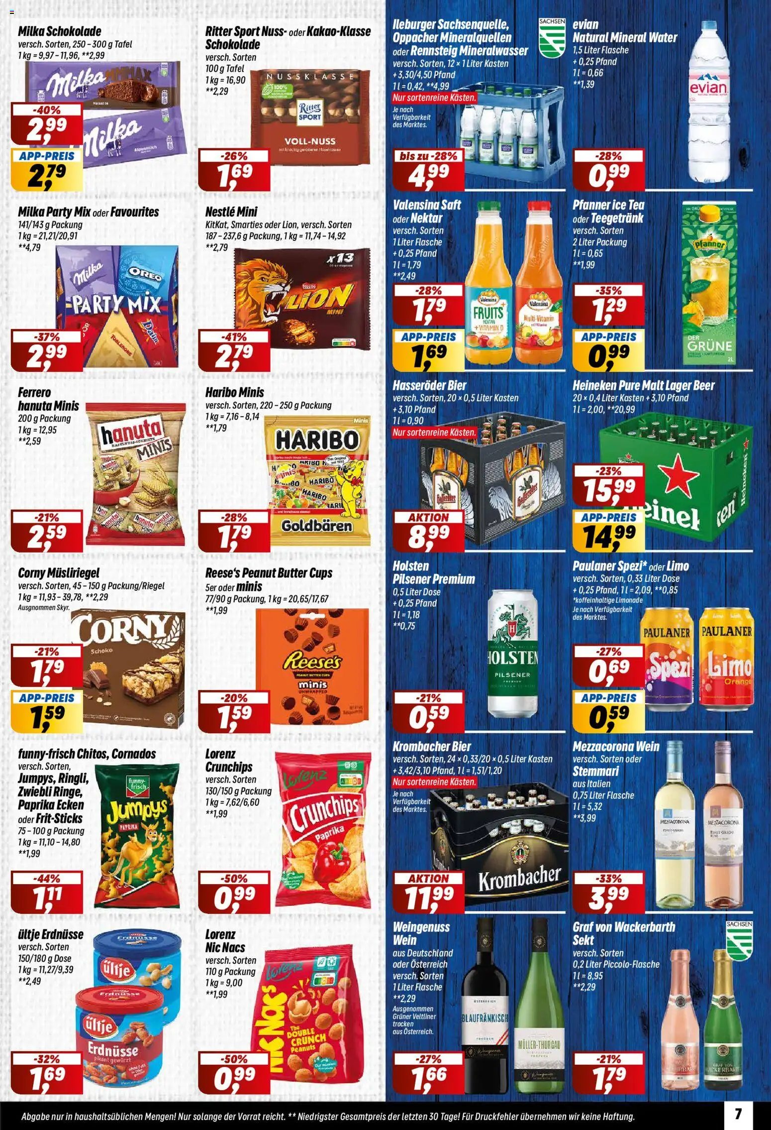 Simmel Prospekt 	 – gültig ab 13.04.2026 | Seite: 7 | Produkte: Erdnüsse, Haribo, Milka, Wein