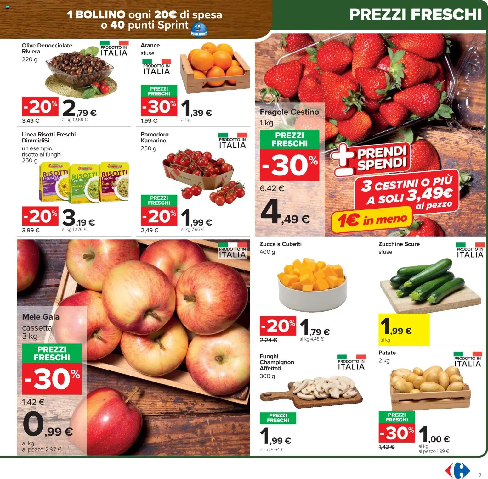 Volantino Carrefour del 02.03.2026 | Pagina: 7 | Prodotti: Fragole, Patate, Pomodoro, Olive