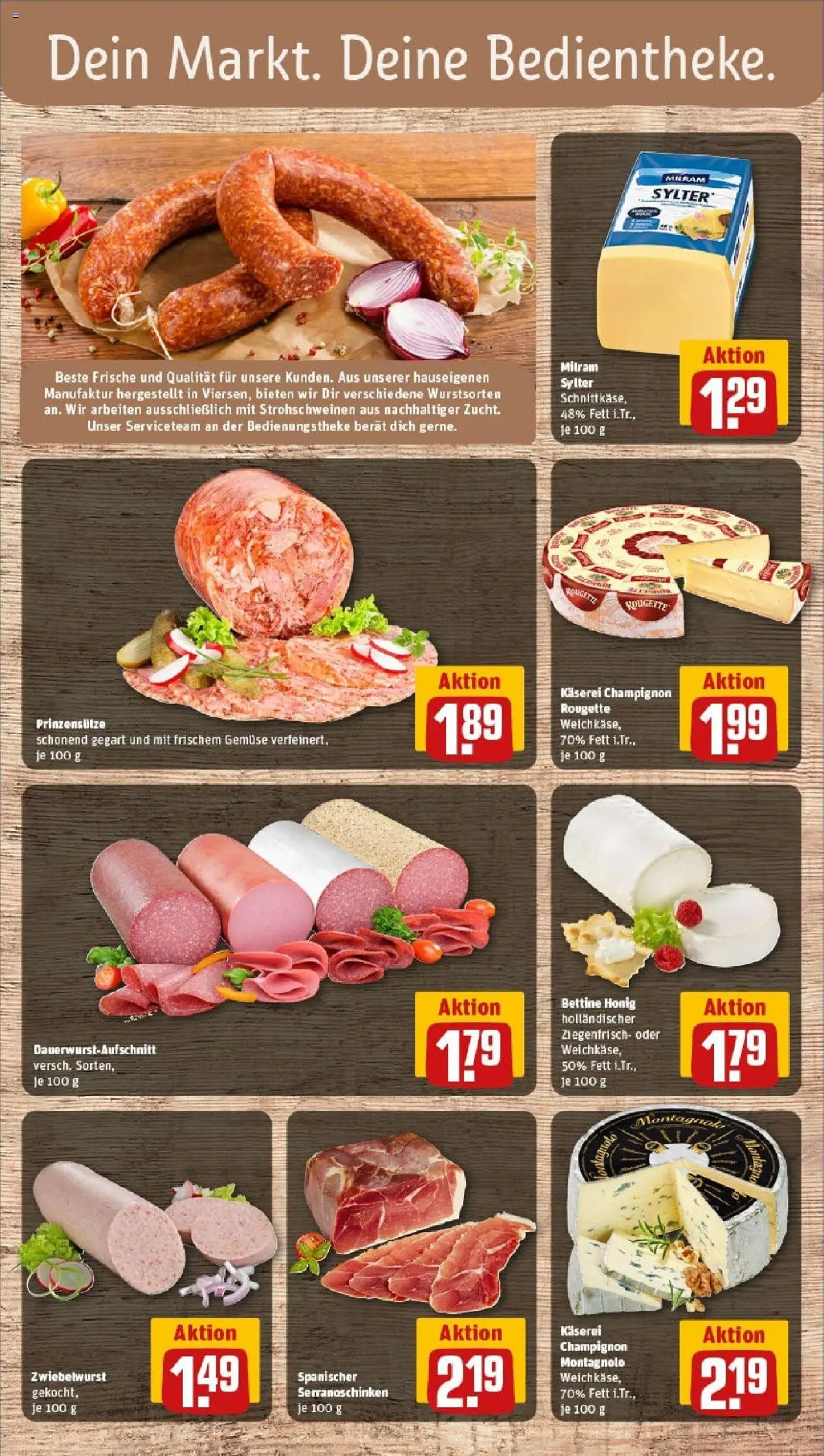 Rewe prospekt Mönchengladbach / Wickrath	 - gültig ab dem 08.06.2025 | Seite: 9 | Produkte: Gemüse, Milram, Salami
