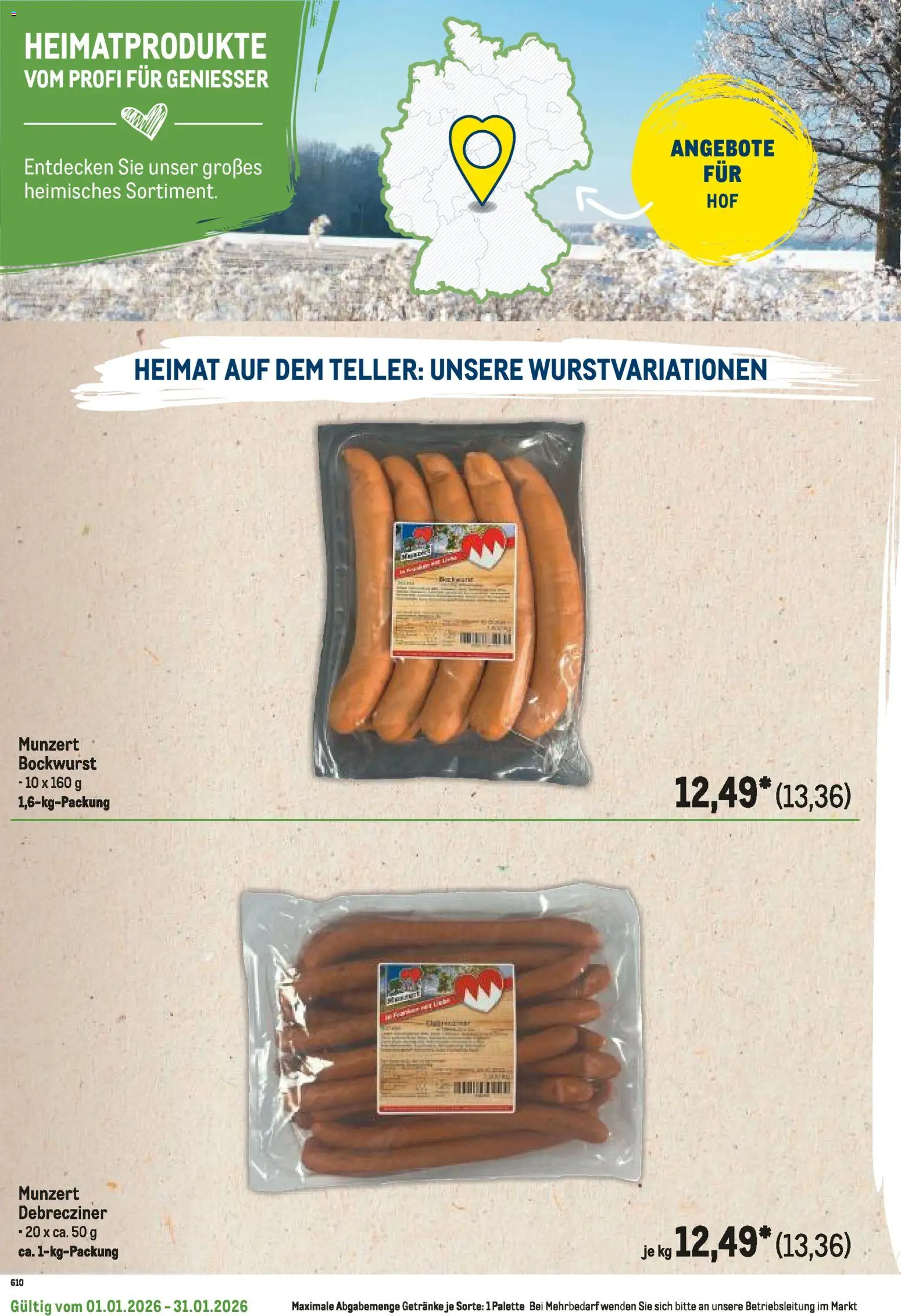 Metro  Regionaler Flyer – gültig ab 01.01.2026 | Seite: 66 | Produkte: Bockwurst