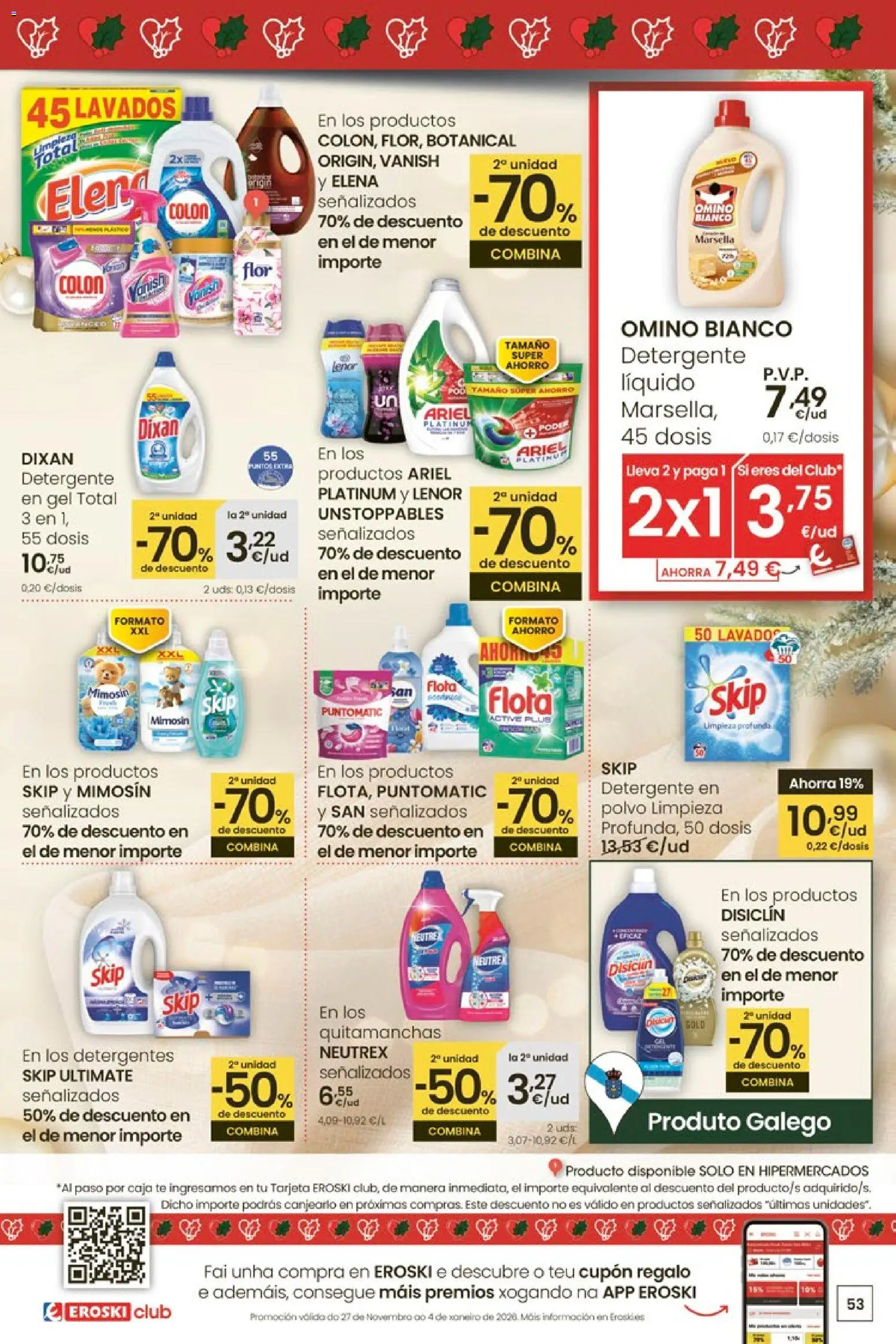 Eroski - Center │ válido desde el 27.11.2025 | Página: 53 | Productos: Polvo, Quitamanchas, Té, Caja