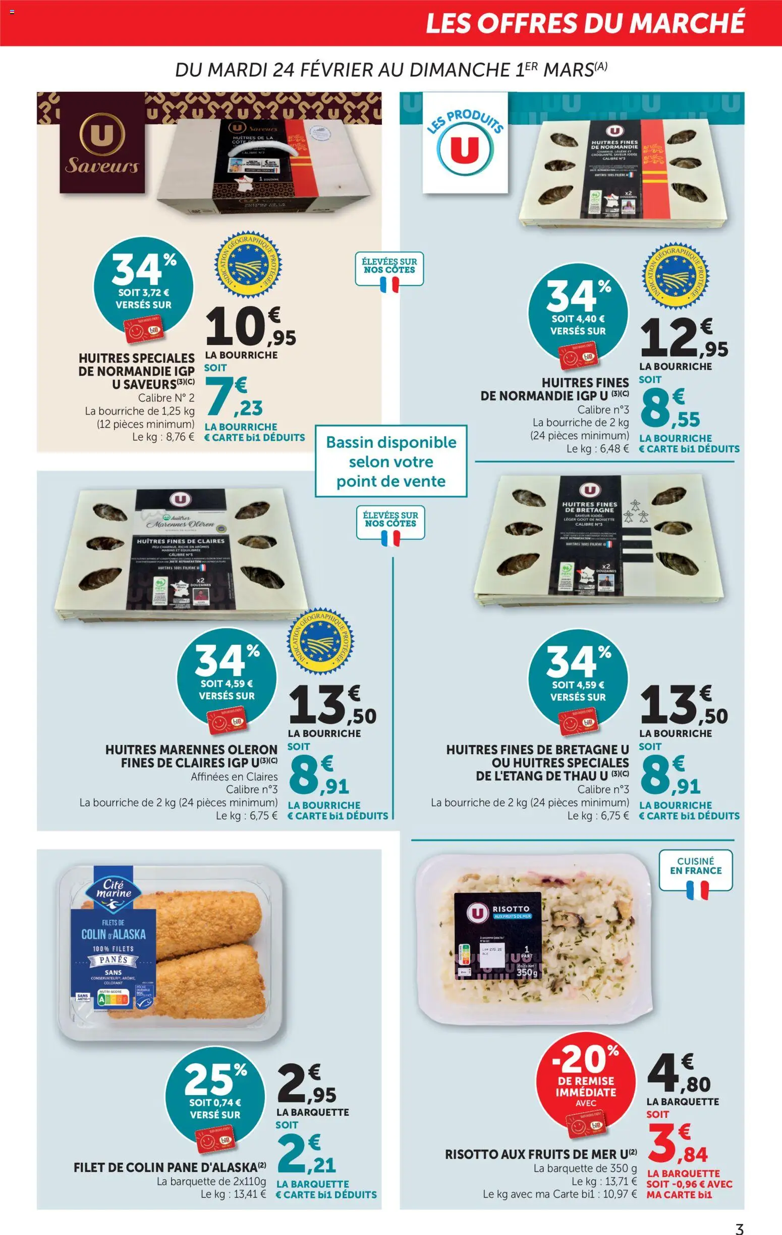 {H1} | Page: 3 | Produits: Fruits de mer, Noisette, Huîtres fines, Huîtres