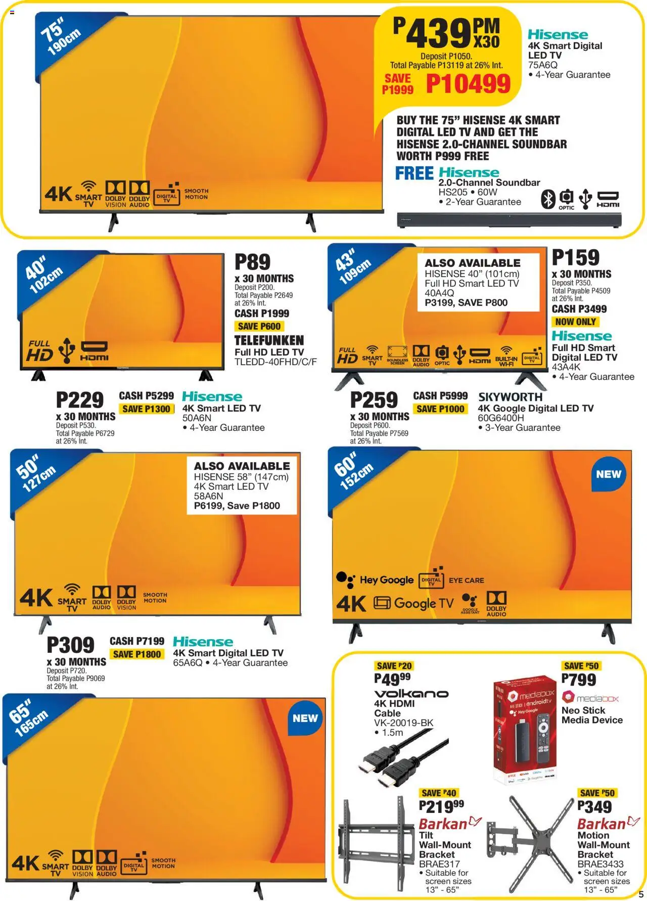 New OK Furniture catalogue – valid from 17.09.2025 | Page: 5 | Products: Audio, Cable, TV, Soundbar