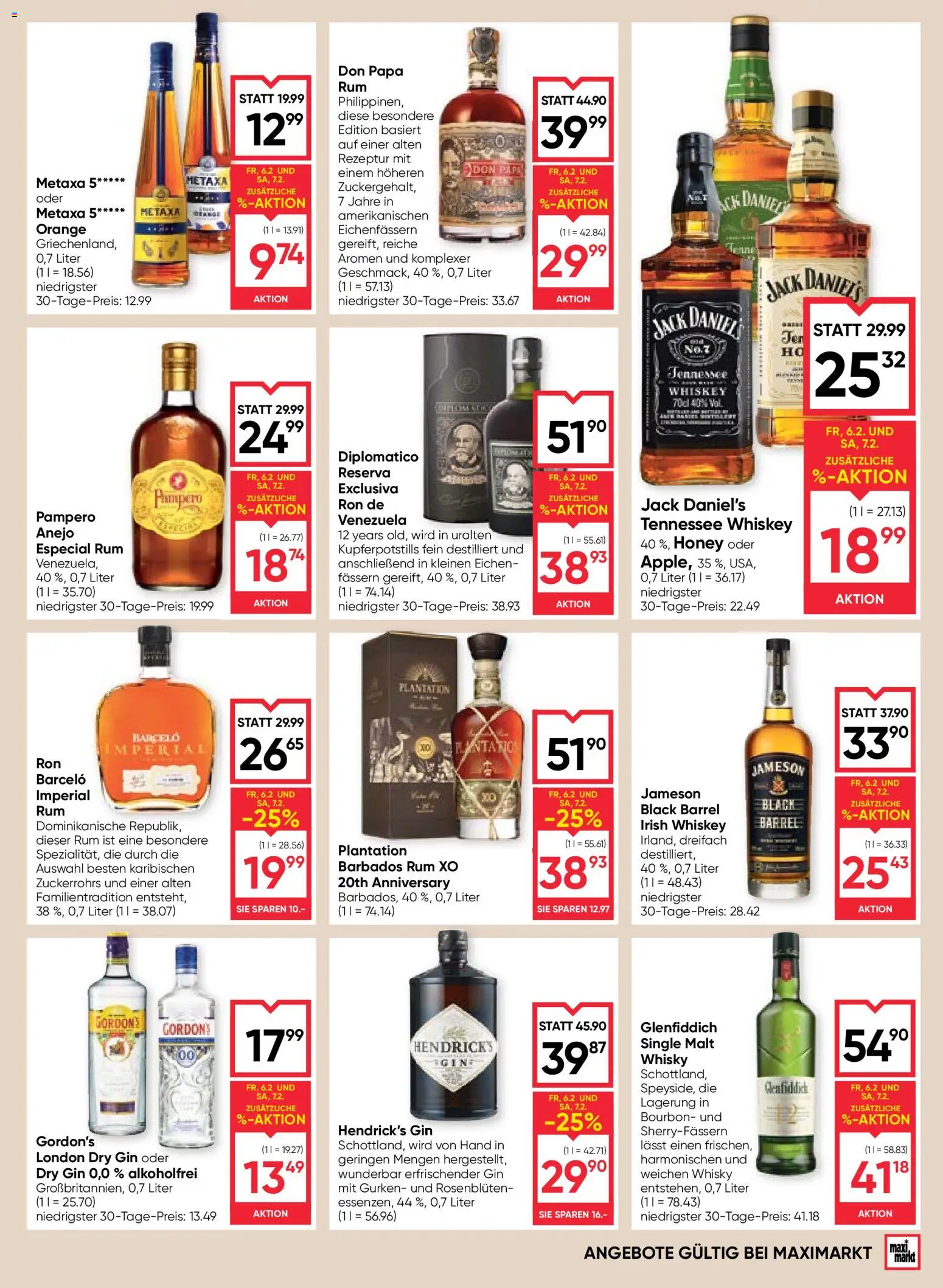Maximarkt Flugblatt gültig ab 05.02.2026 | Seite: 17 | Produkte: Gin, Gurken, Whiskey, Bourbon