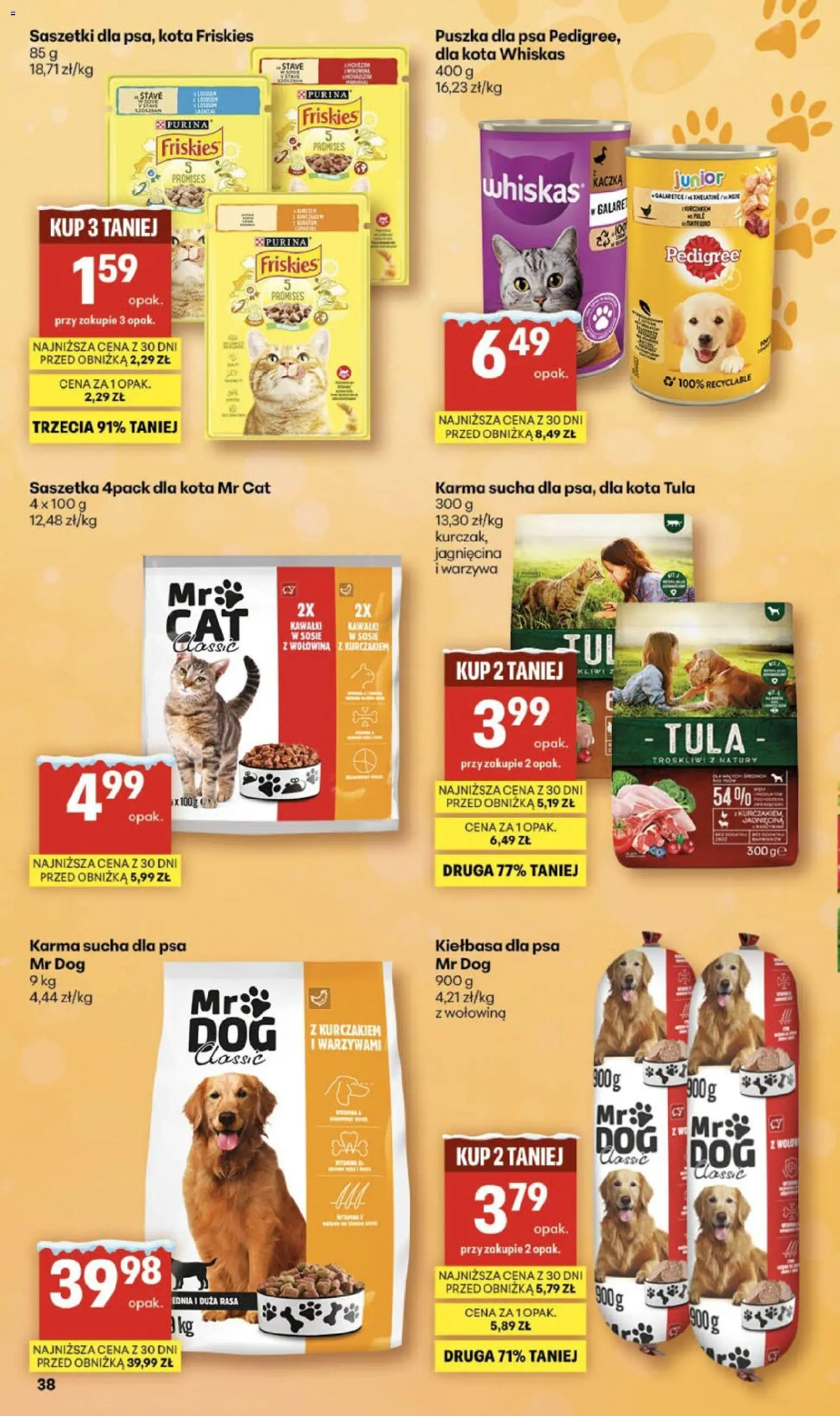 Delikatesy Centrum Gazetka - Sklepy Własne od 22.01.2026 | Strona: 38 | Produkty: Kiełbasa, Jagnięcina, Kiełbasa dla psa, Warzywa