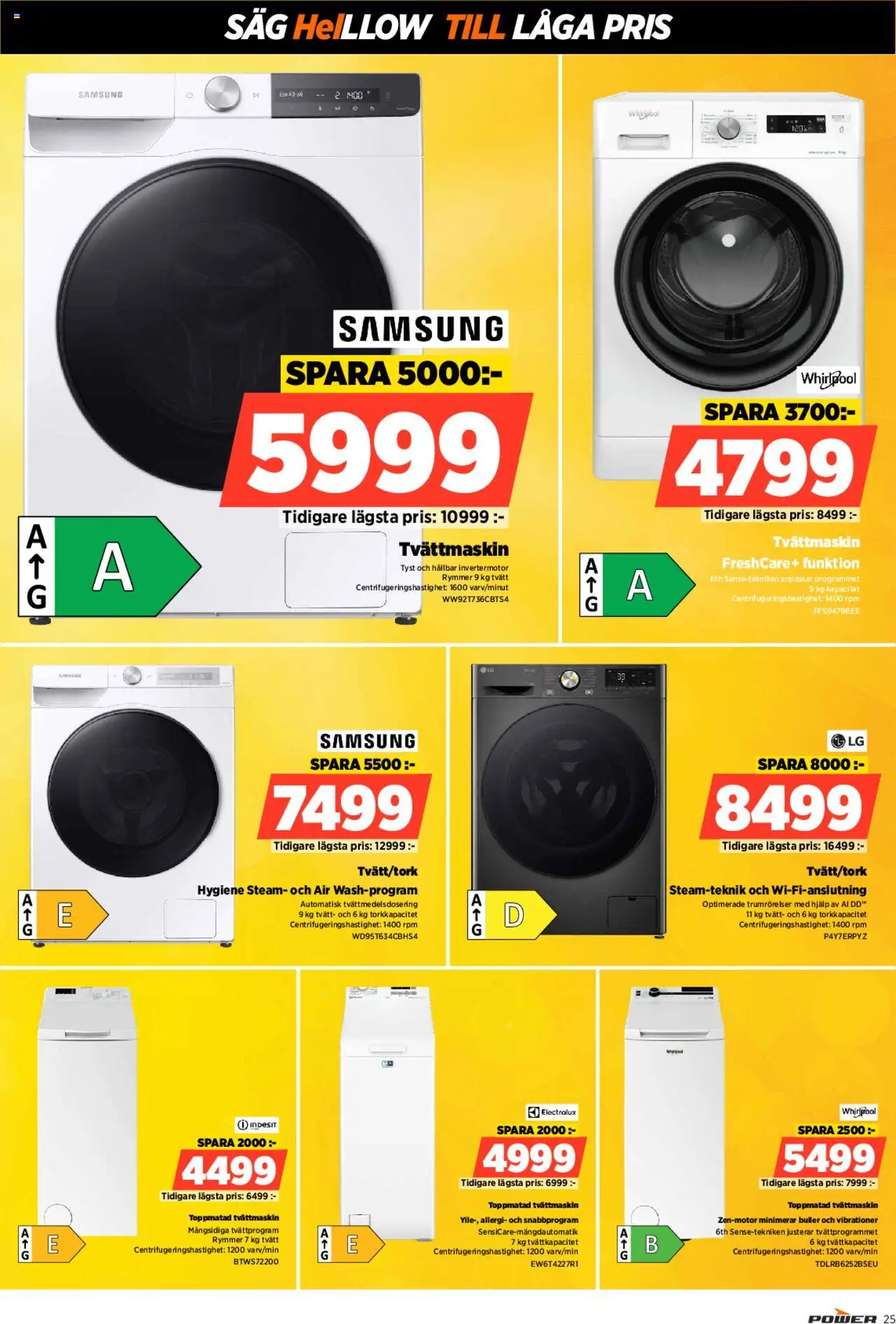 Power reklamblad aktuell från 23.06.2025 | Sida: 25 | Produkter: Såg, Tvättmaskin