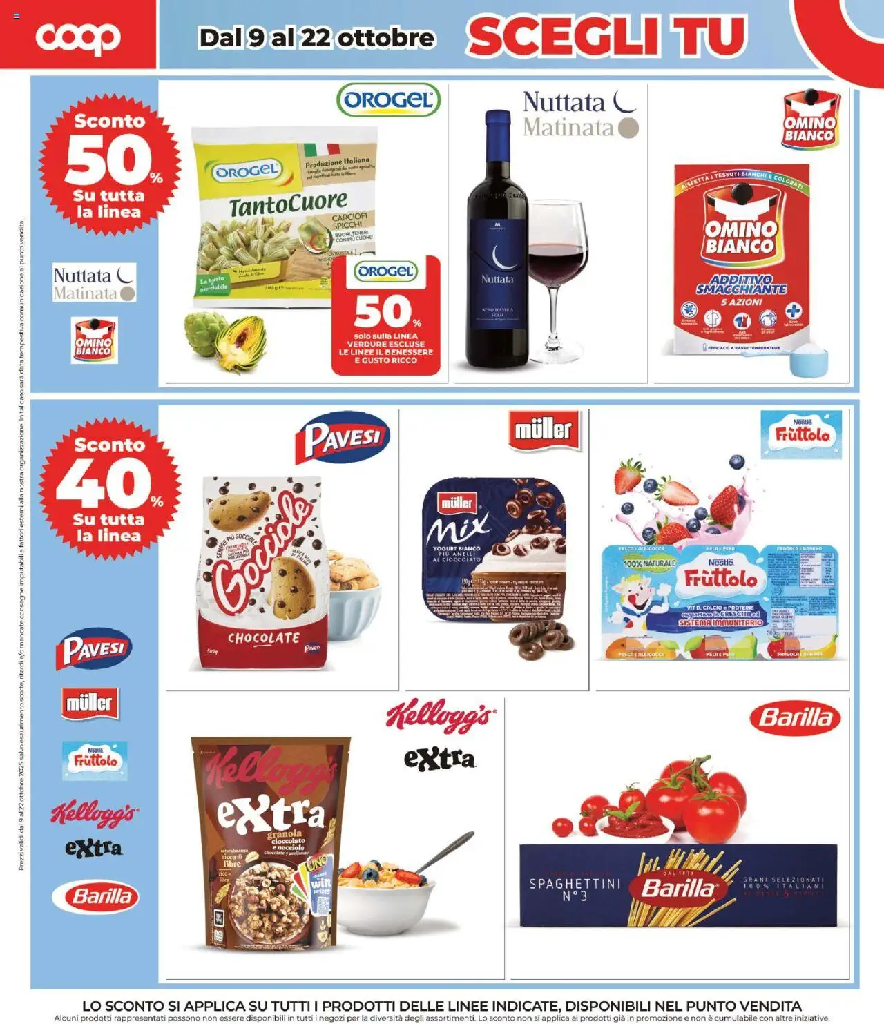 Volantino COOP del 09.10.2025 | Pagina: 2 | Prodotti: Cioccolato, Verdure, Pesca, Pera