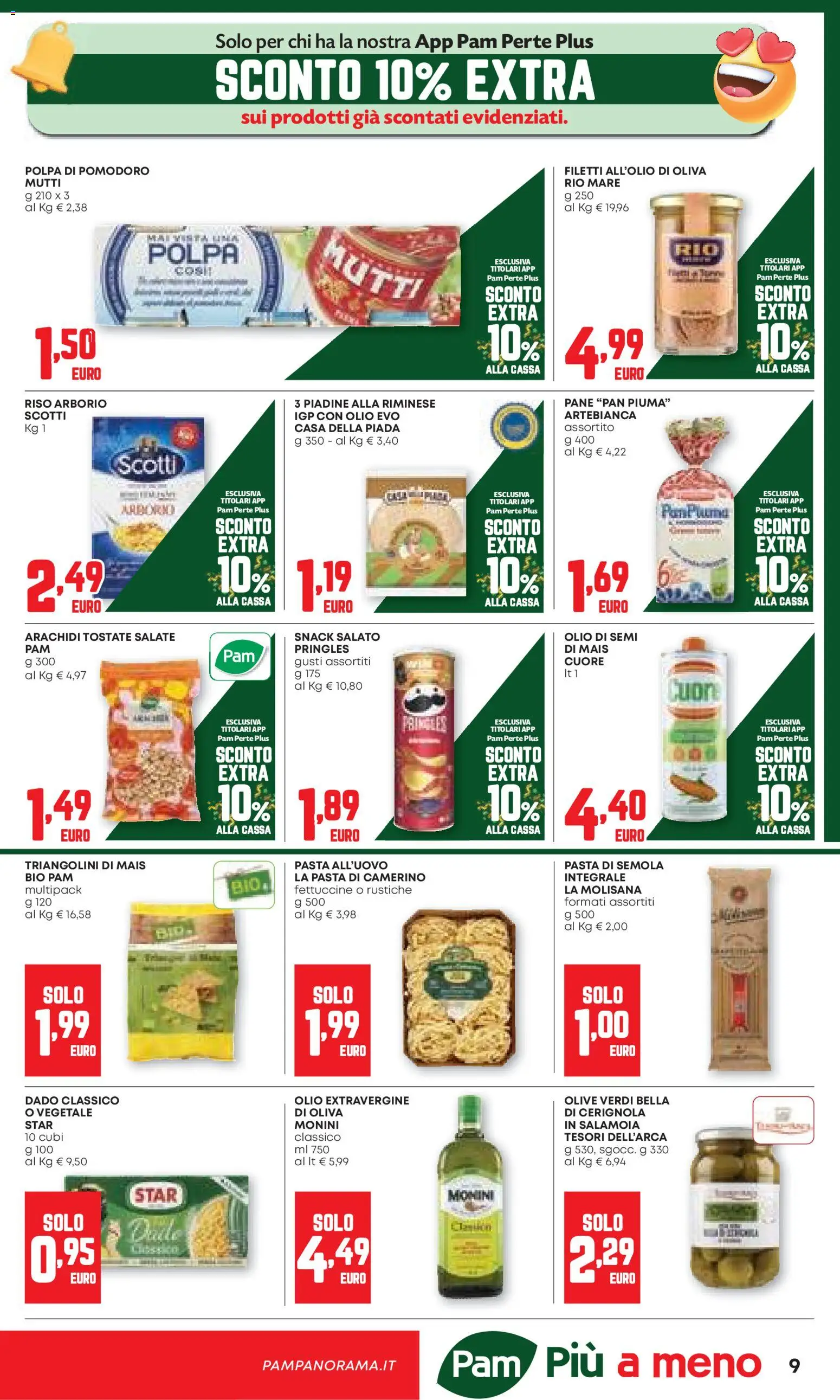 Volantino PAM del 20.11.2025 | Pagina: 9 | Prodotti: Pane, Mutti, Mais, Arachidi