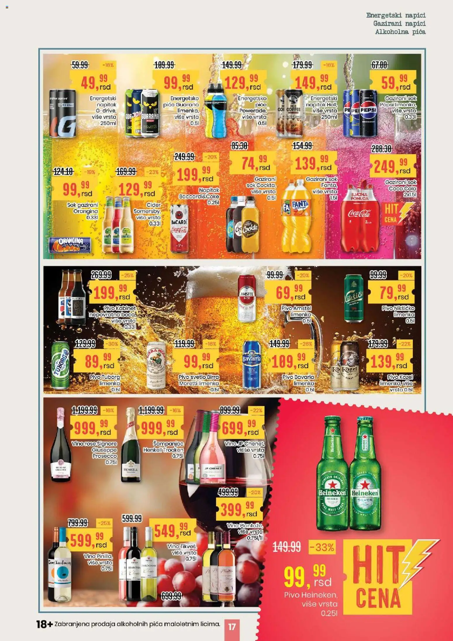 Aroma Market katalog - važi od 13.11.2025 | Strana: 17 | Proizvode: Chardonnay, Tuborg, Guarana, Pepsi