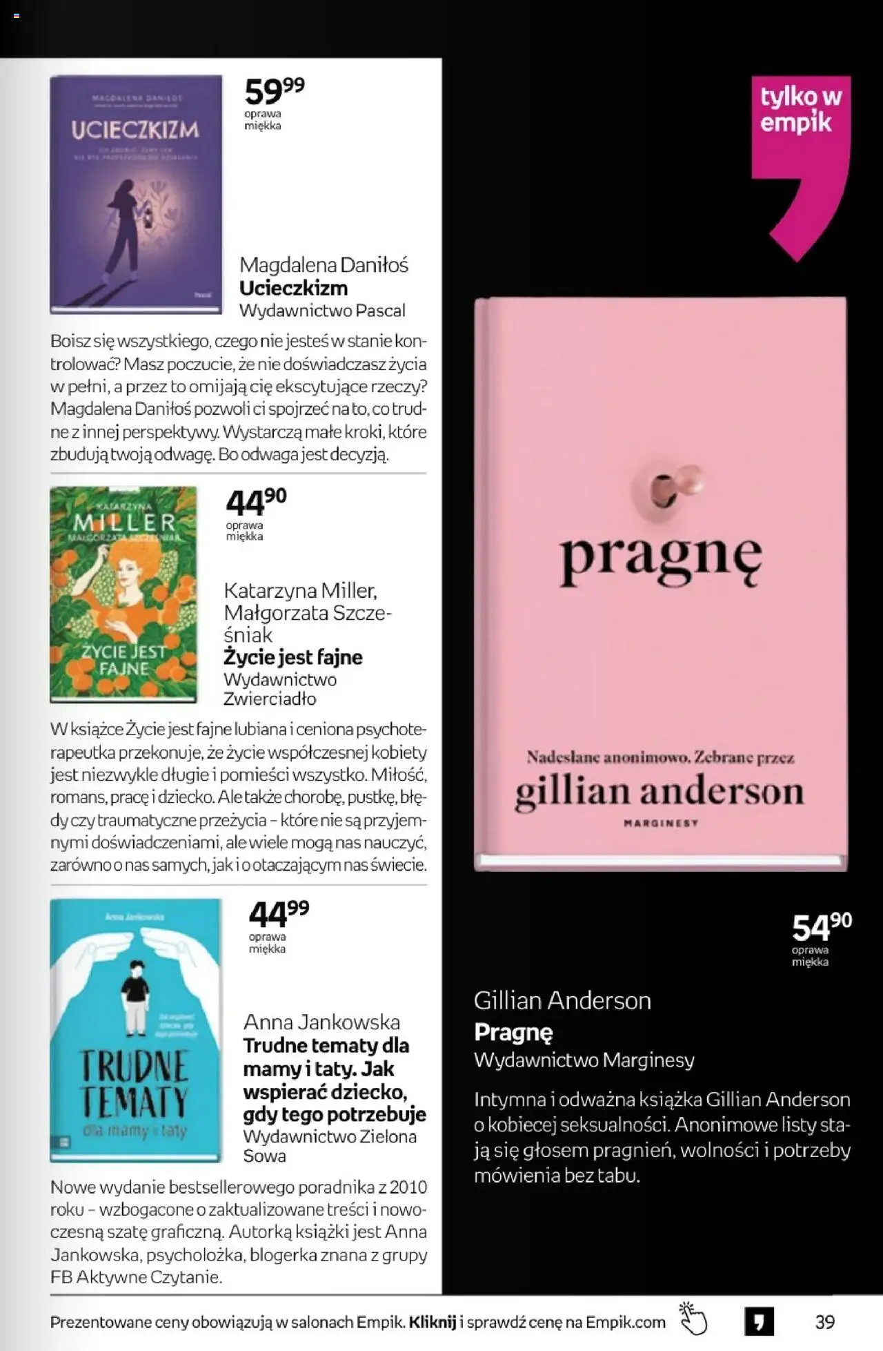 Empik promocje - Tom kultury Książki od 10.09.2025 | Strona: 39 | Produkty: Książki