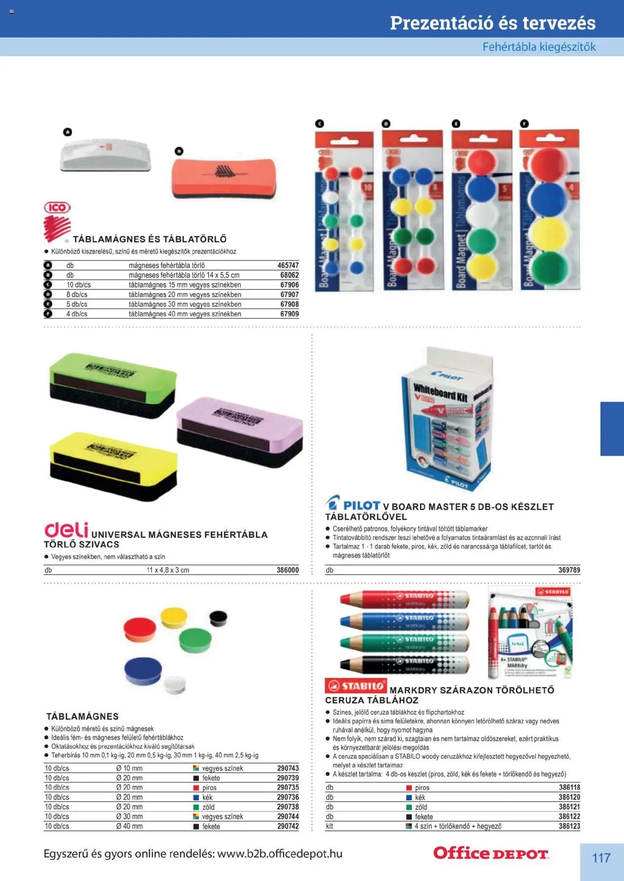 Office Depot akciós ujság - amely érvényes a következő dátumtól: 10.04.2025 | Oldal: 117 | Termékek: Törlőkendő