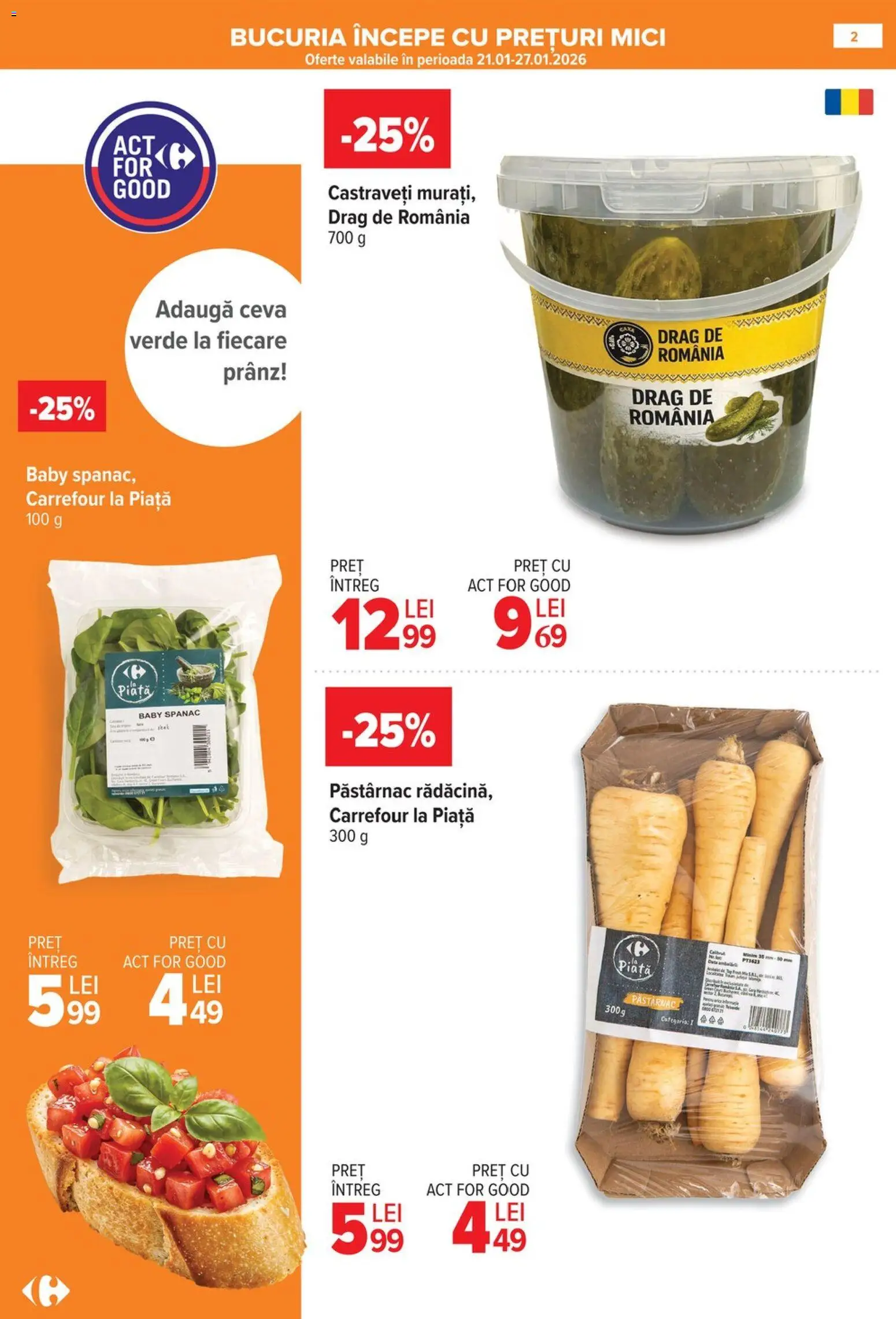 Noul catalog Carrefour – valabil de la 08.01.2026 | Pagină: 2 | Produse: Varză, Mici, Mere, Salată