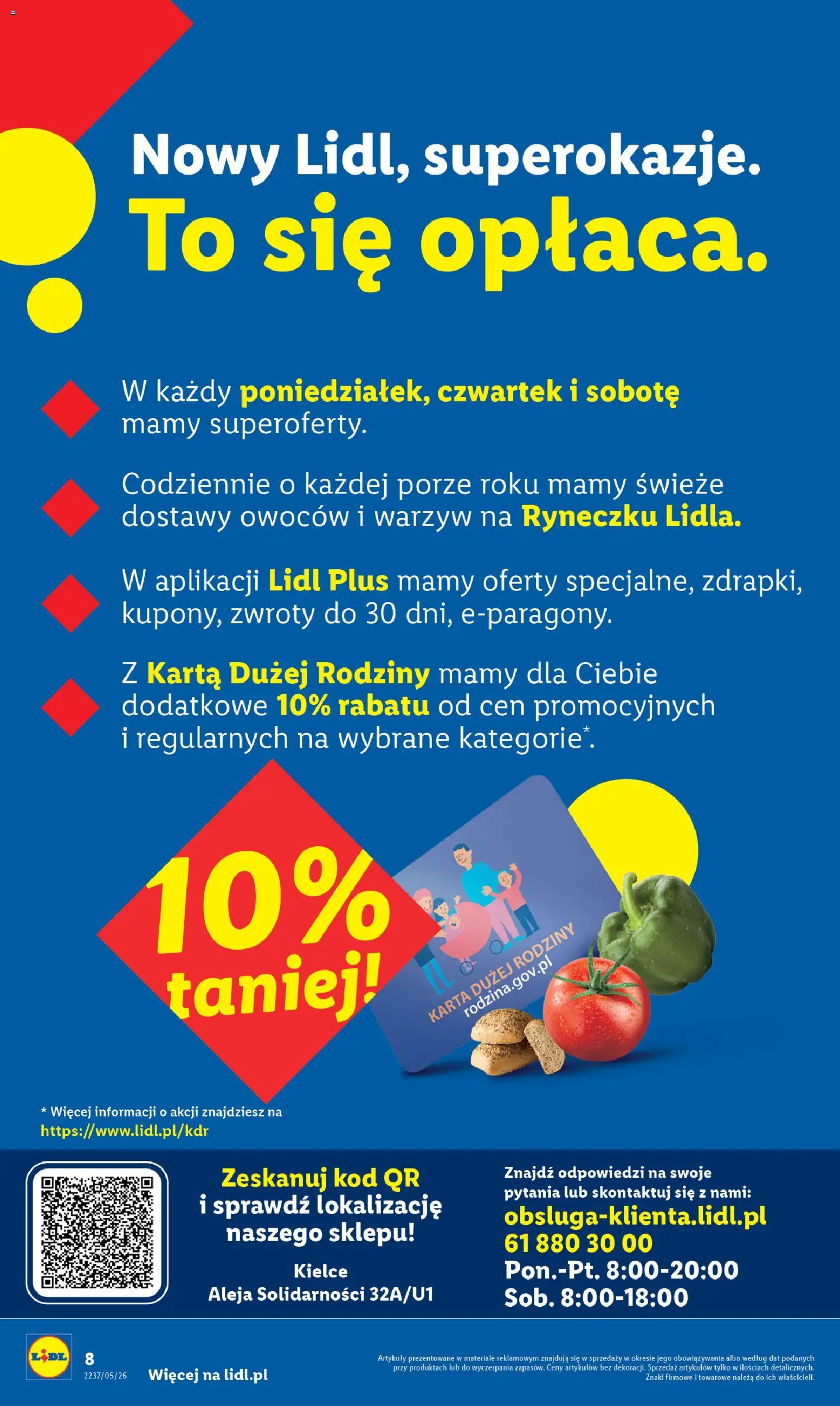 Lidl Gazetka - Wielkie otwarcie w Kielcach od 29.01.2026 | Strona: 8 | Produkty: Karta