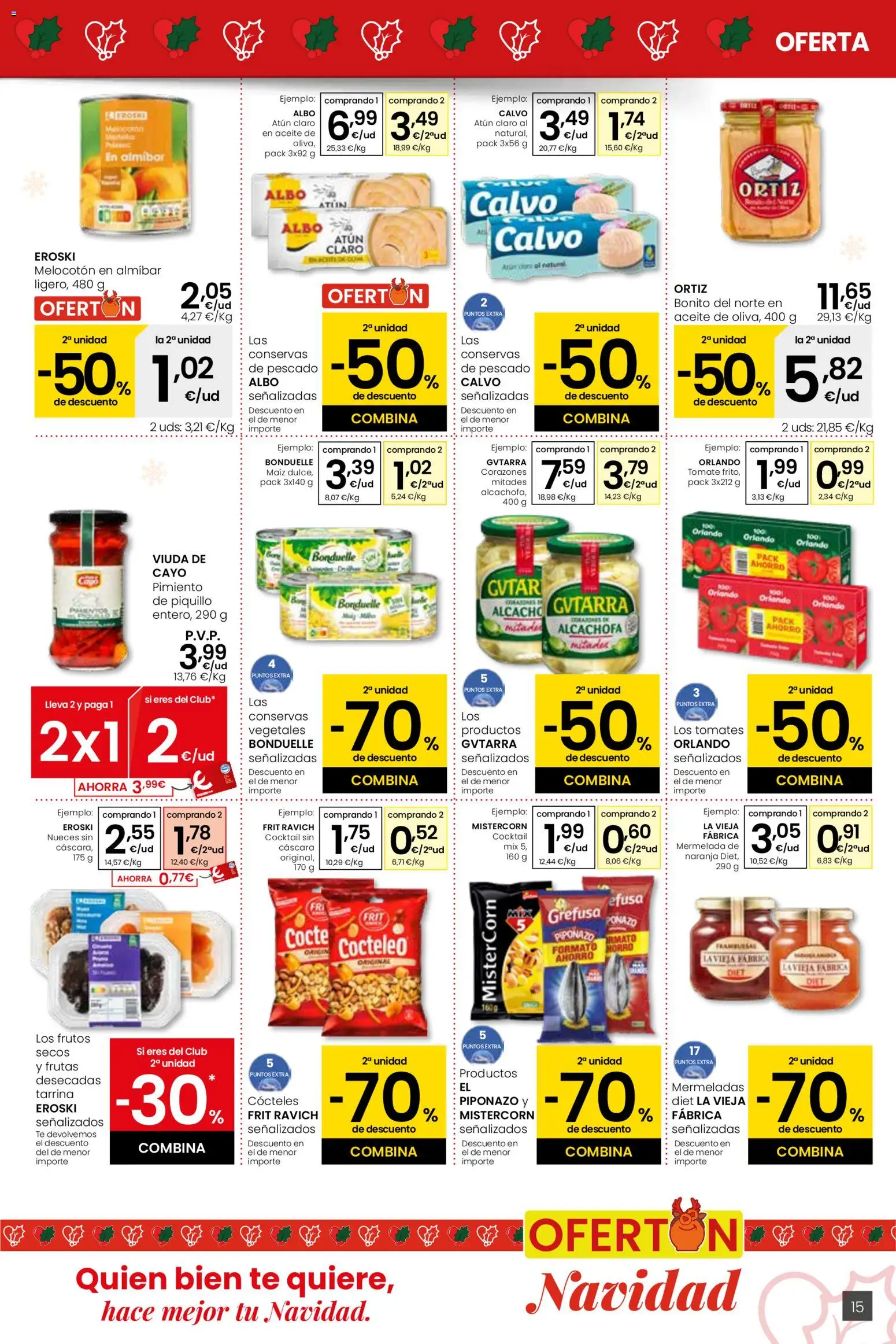 Eroski - Ofertón Navidad City │ válido desde el 27.11.2025 | Página: 15 | Productos: Aceite, Pescado, Κάδος απορρυμάτων, Té
