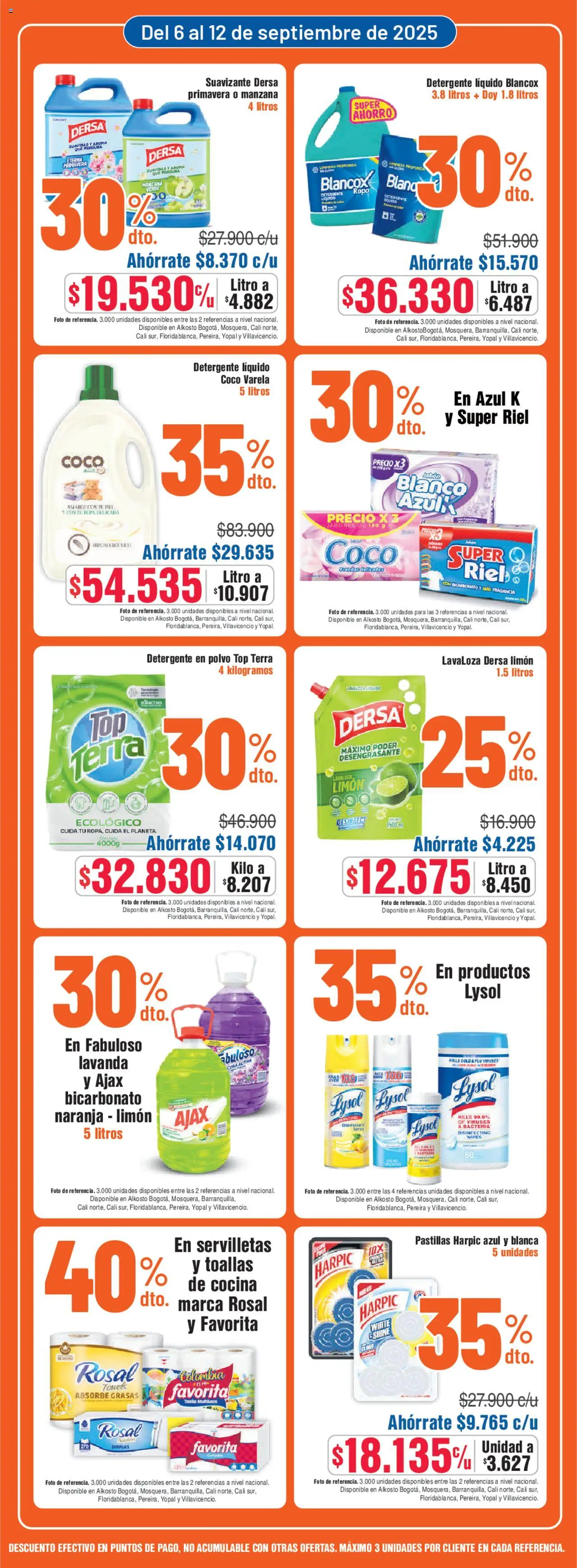Alkosto folleto │ válido desde el 06.09.2025 | Página: 6 | Productos: Jabón, Detergente, Τυρόπιτα, Cocina