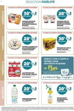 Super U - Prévisualisation de Super U - Ma Sélection Carte U Octobre valide à partir de 20.10.2025 | Page: 8 | Produits: Lait entier, Pêche, Lit, Yaourt