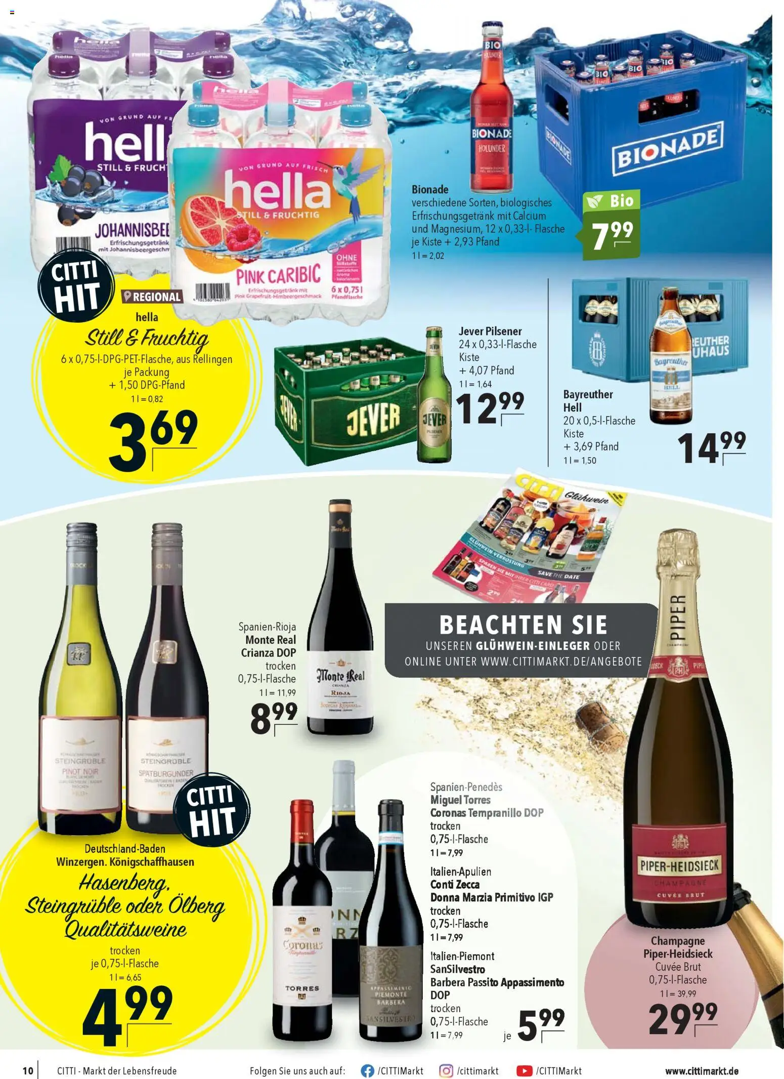 CITTI Markt - Black Friday – gültig ab 12.11.2025 | Seite: 10 | Produkte: Bionade, Grapefruit, Hella, Jever