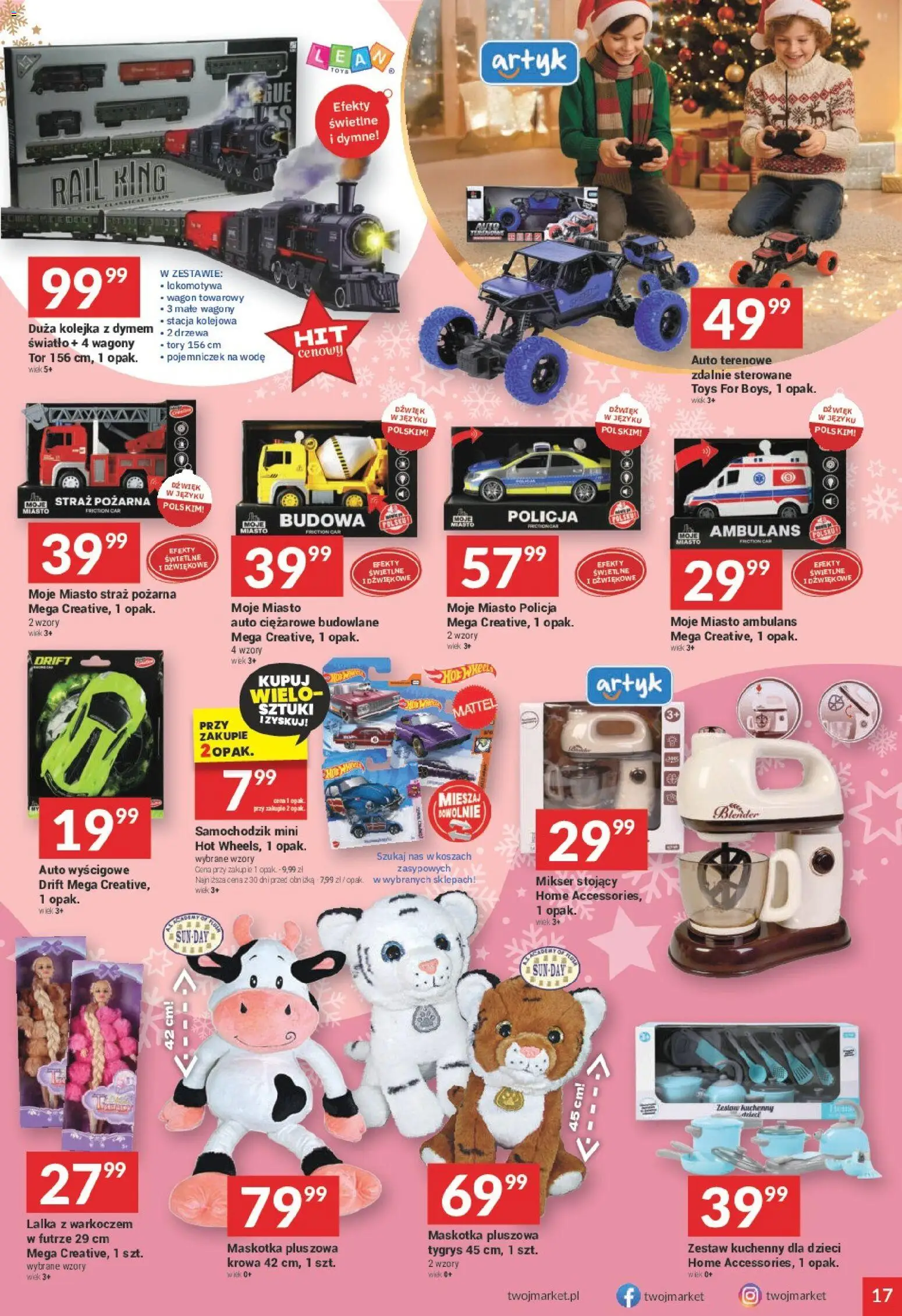 Twój Market Gazetka od 17.12.2025 | Strona: 17 | Produkty: Mikser, Lalka, Blender