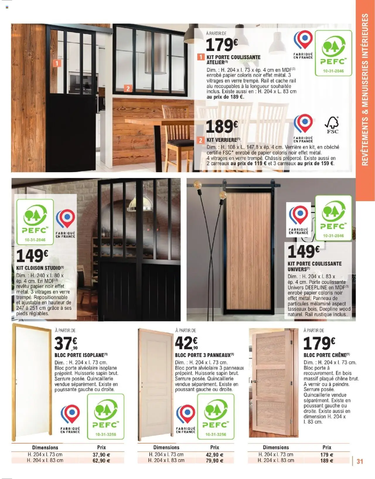 {H1} | Page: 31 | Produits: Verrière, Porte