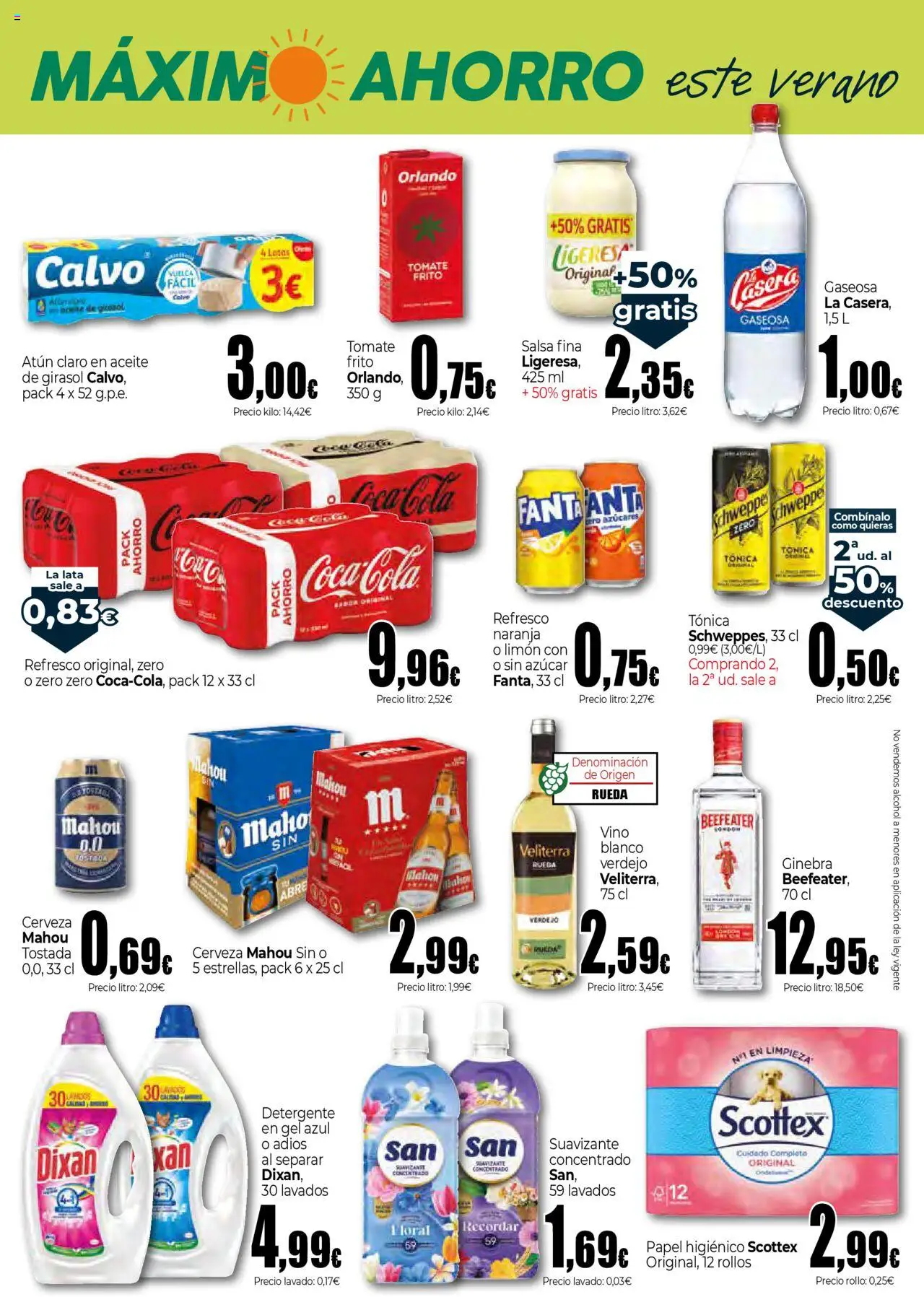 Unide - Máximo Ahorro Supermercados │ válido desde el 31.07.2025 | Página: 3 | Productos: Detergente, Cerveza, Suavizante, Atún claro