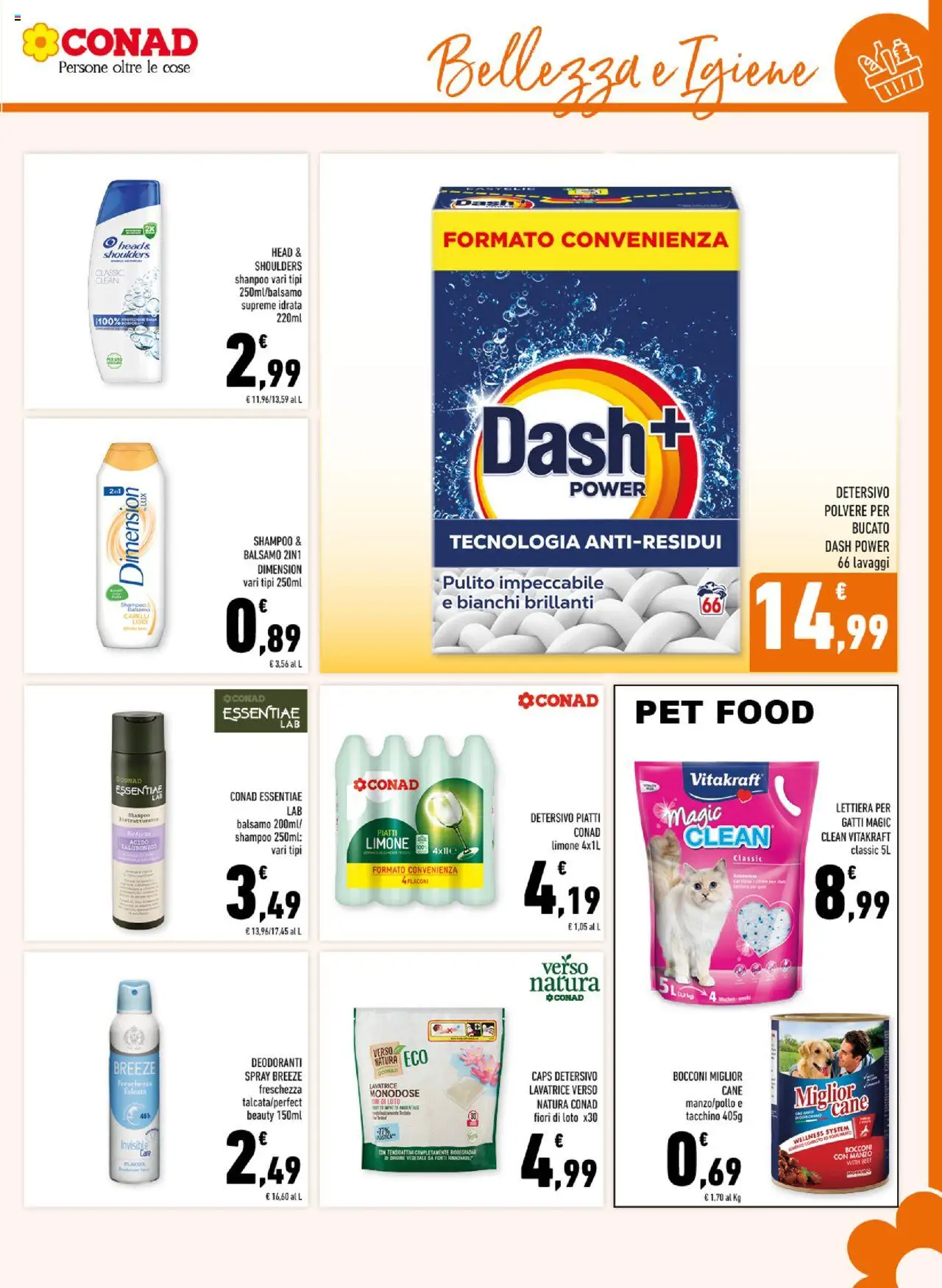 Volantino Conad del 24.09.2025 | Pagina: 15 | Prodotti: Shampoo, Manzo, Limone, Lavatrice