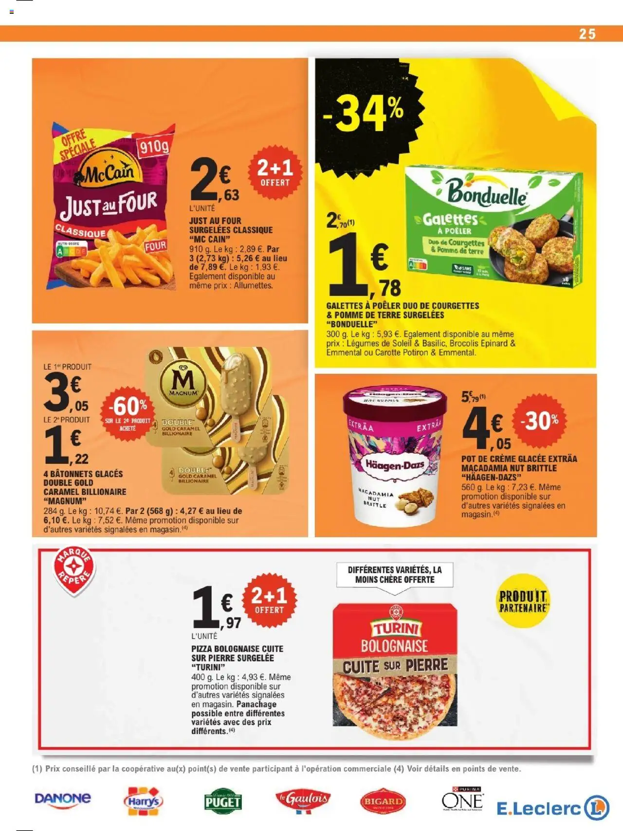  | Page: 25 | Produits: Glaces, Pomme, Emmental, Pizza