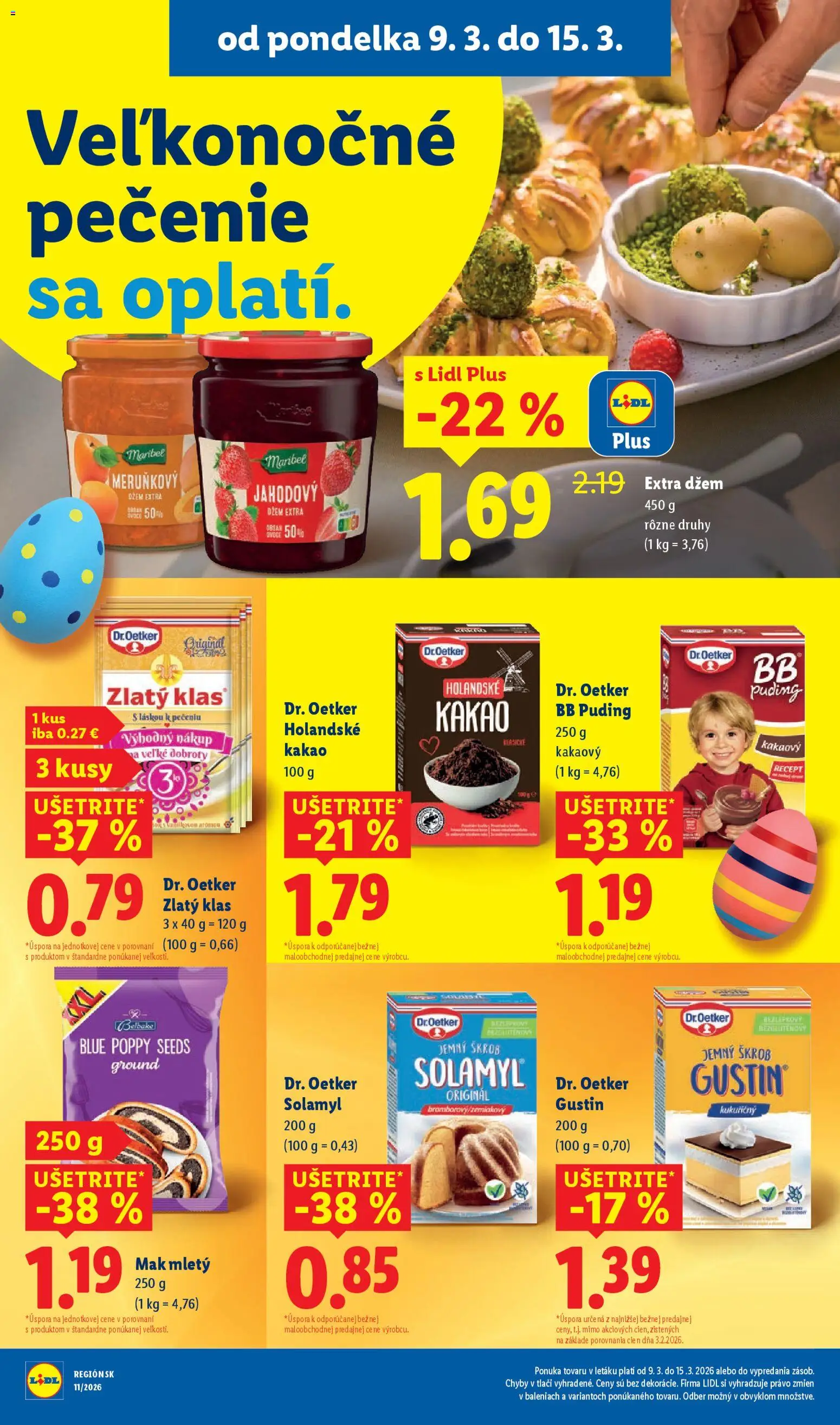 Nové Lidl akcie – leták je platný od 12.03.2026 | Strana: 62 | Produkty: Zlatý klas, Puding, Mak, Kakao