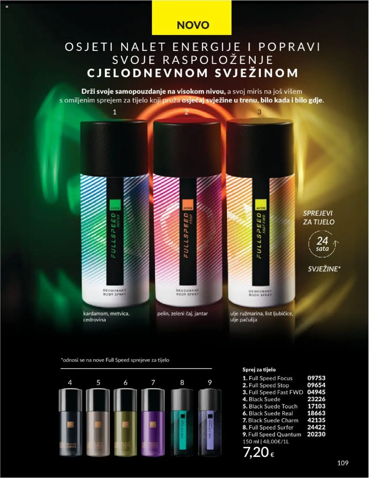 Avon katalog | vrijedi od 01.08.2025 | Stranica: 109 | Proizvodi: Sprej za tijelo, Miris, Ulje