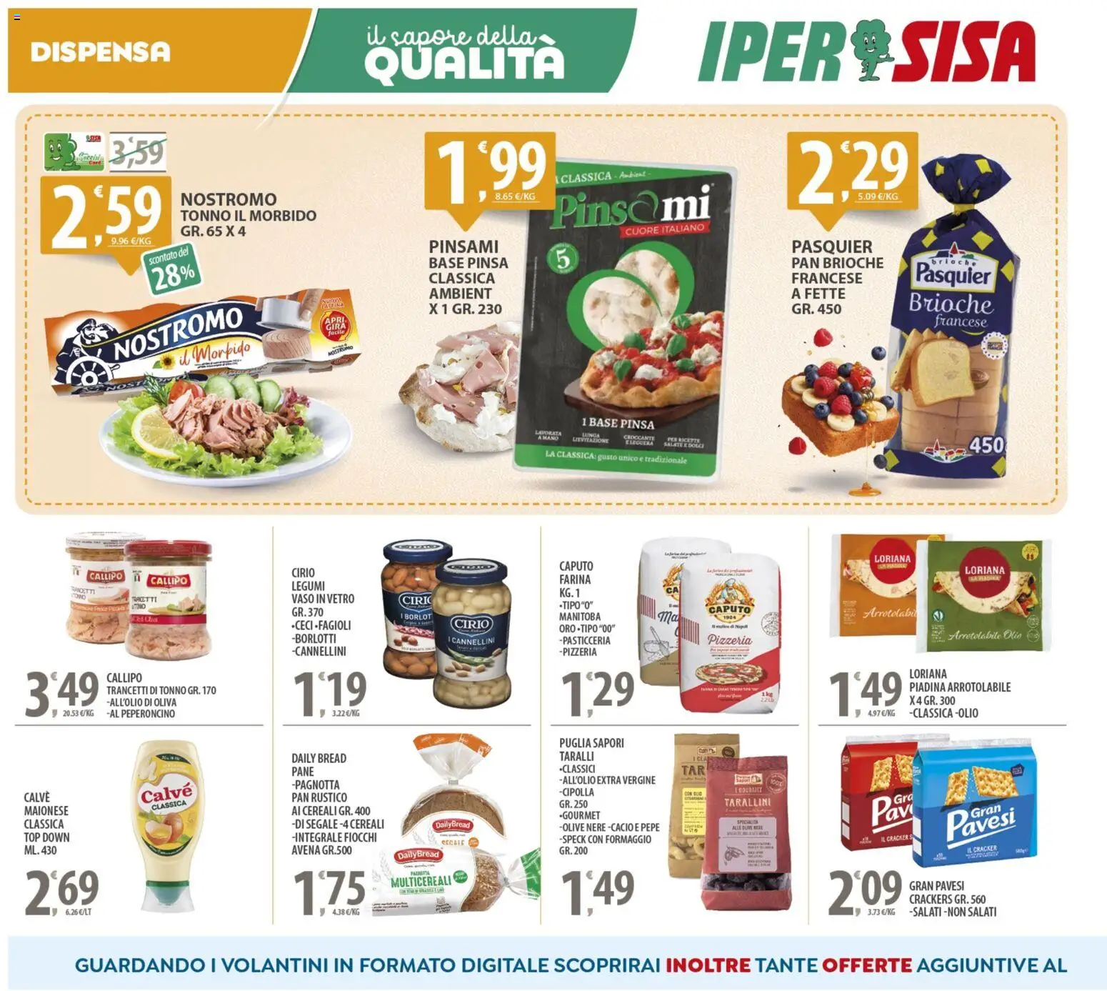Volantino SISA del 24.10.2025 | Pagina: 12 | Prodotti: Cannellini, Formaggio, Top, Crackers