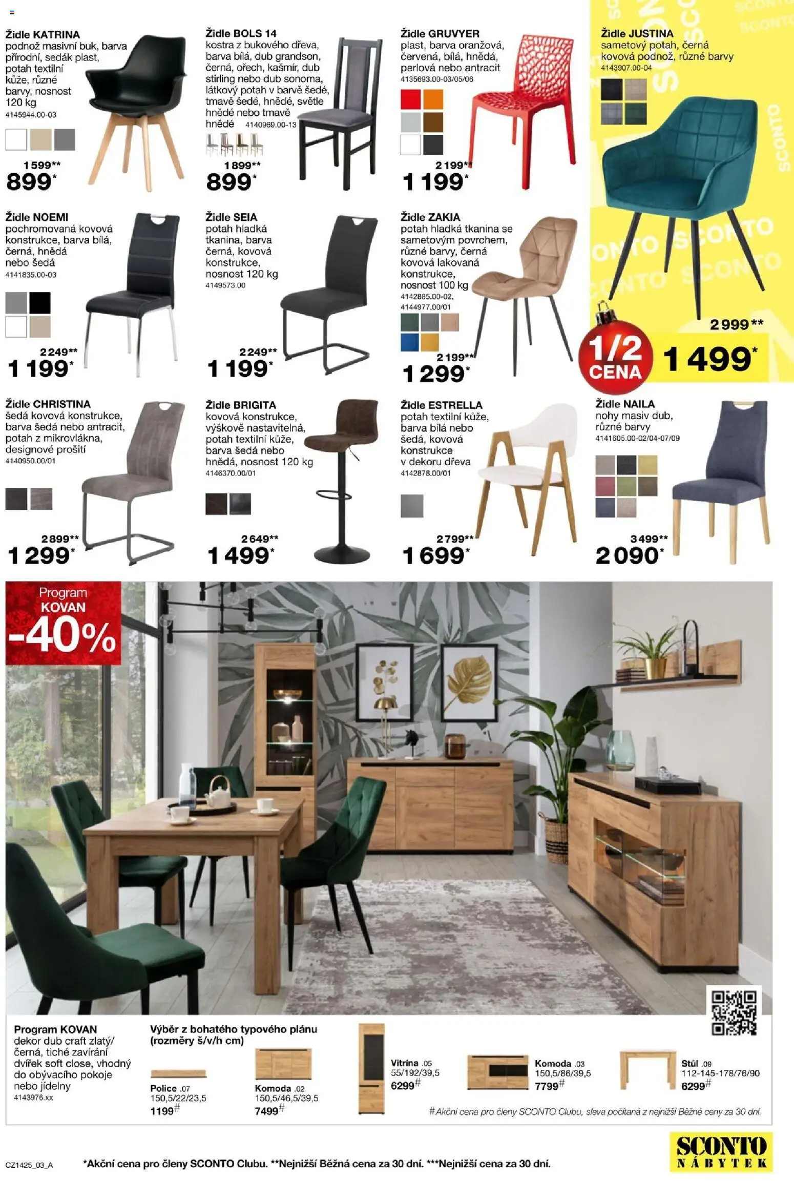 Sconto nábytek leták od 05.11.2025 | Strana: 3 | Produkty: Vitrína, Komoda, Police, Barvy