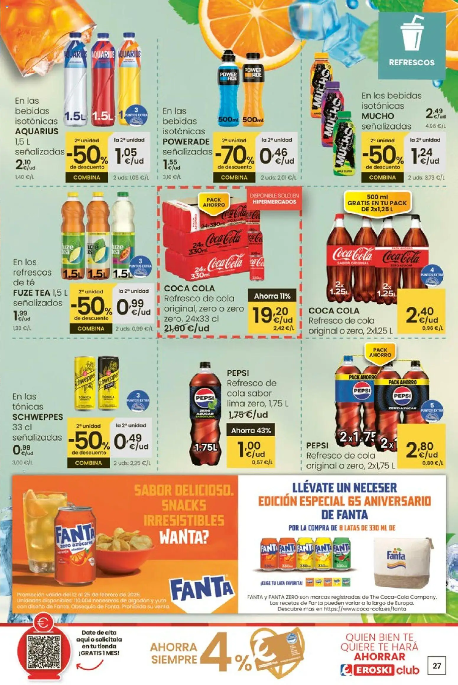 Eroski - Entroido do aforro │ válido desde el 12.02.2026 | Página: 27 | Productos: Lima, Té, Neceser