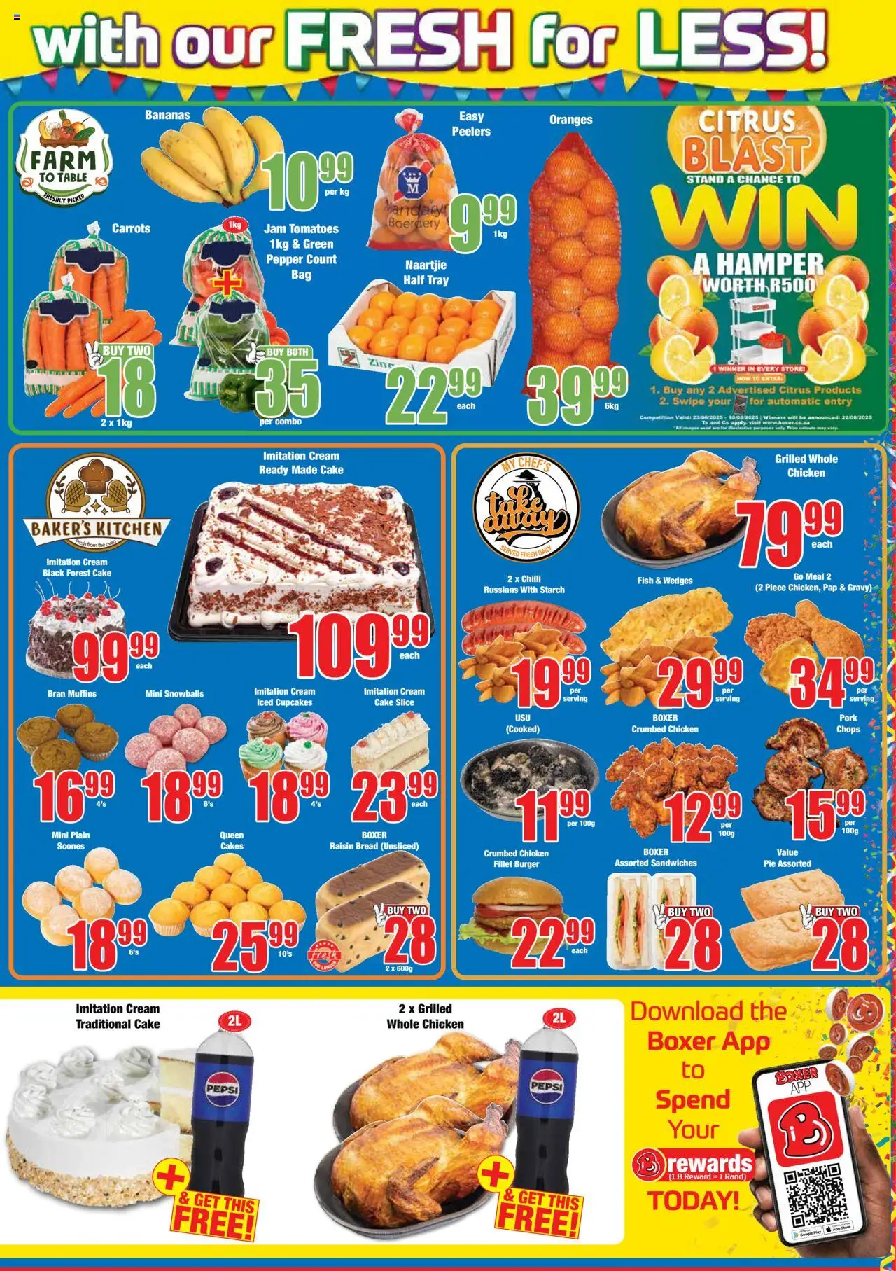 Boxer Specials │ valid from 24.07.2025 | Page: 3 | Products: Tray, Table, Oranges, Carrots