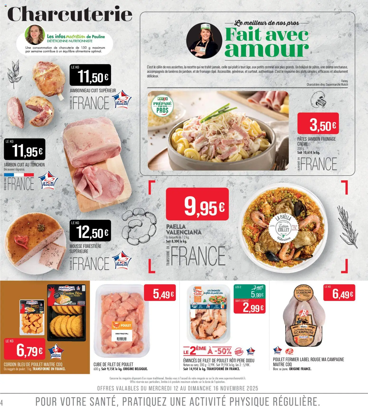 {H1} | Page: 4 | Produits: Fromage, Jambon, Porc, Pâtes