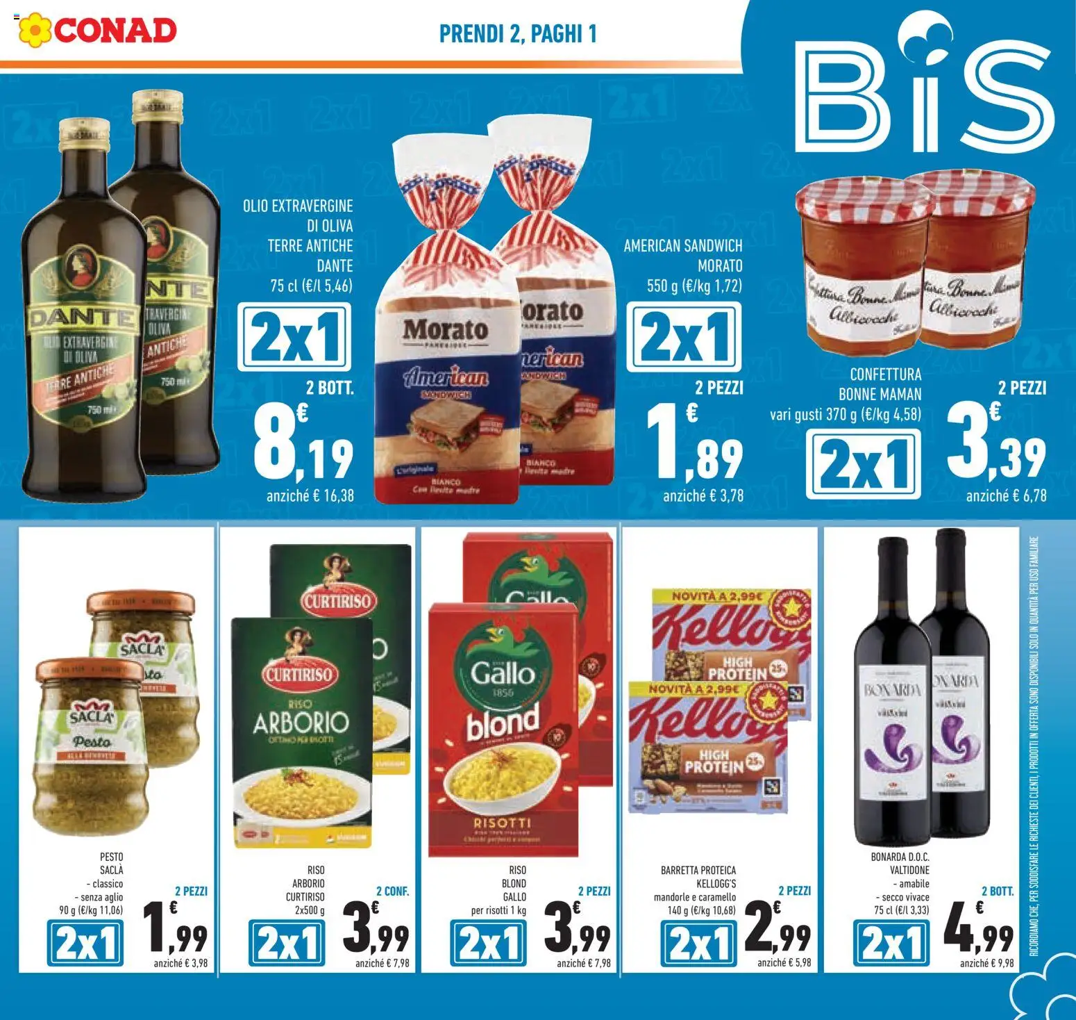 Volantino Conad del 25.02.2026 | Pagina: 5 | Prodotti: Riso, Olio, Olive, Mandorle
