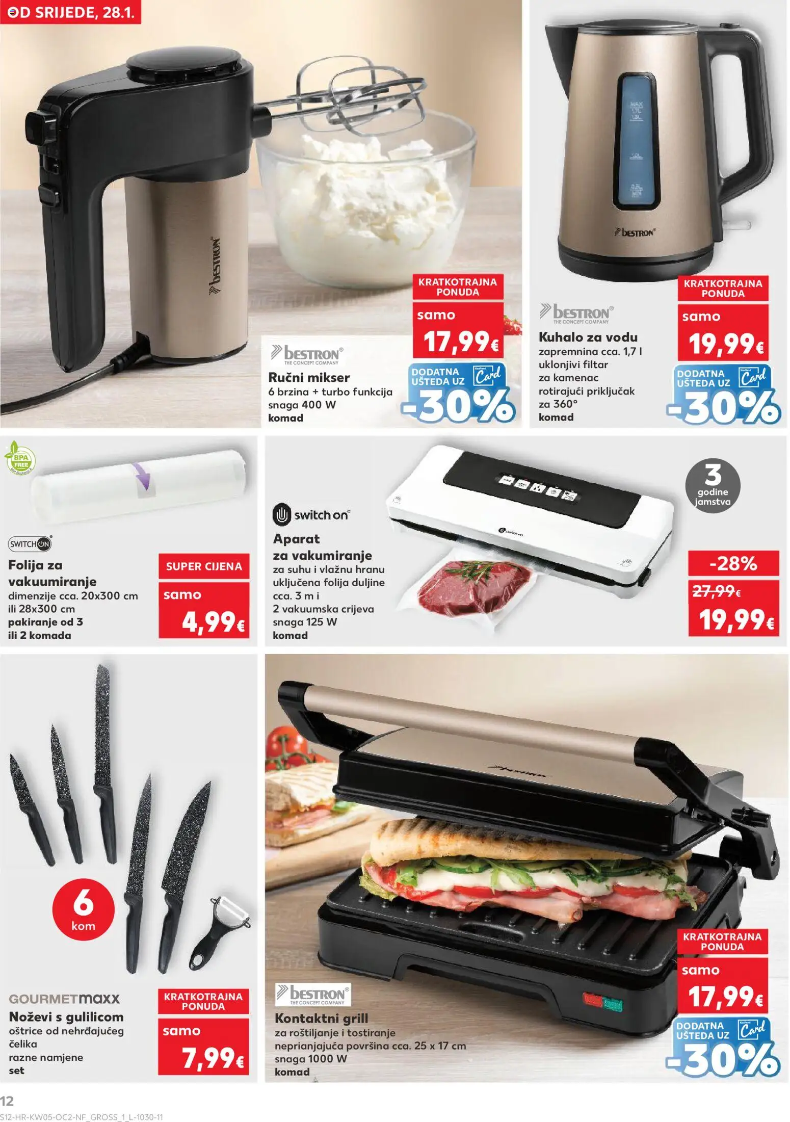 Kaufland HR akciós ujság - amely érvényes a következő dátumtól: 28.01.2026 | Oldal: 12 | Termékek: Grill